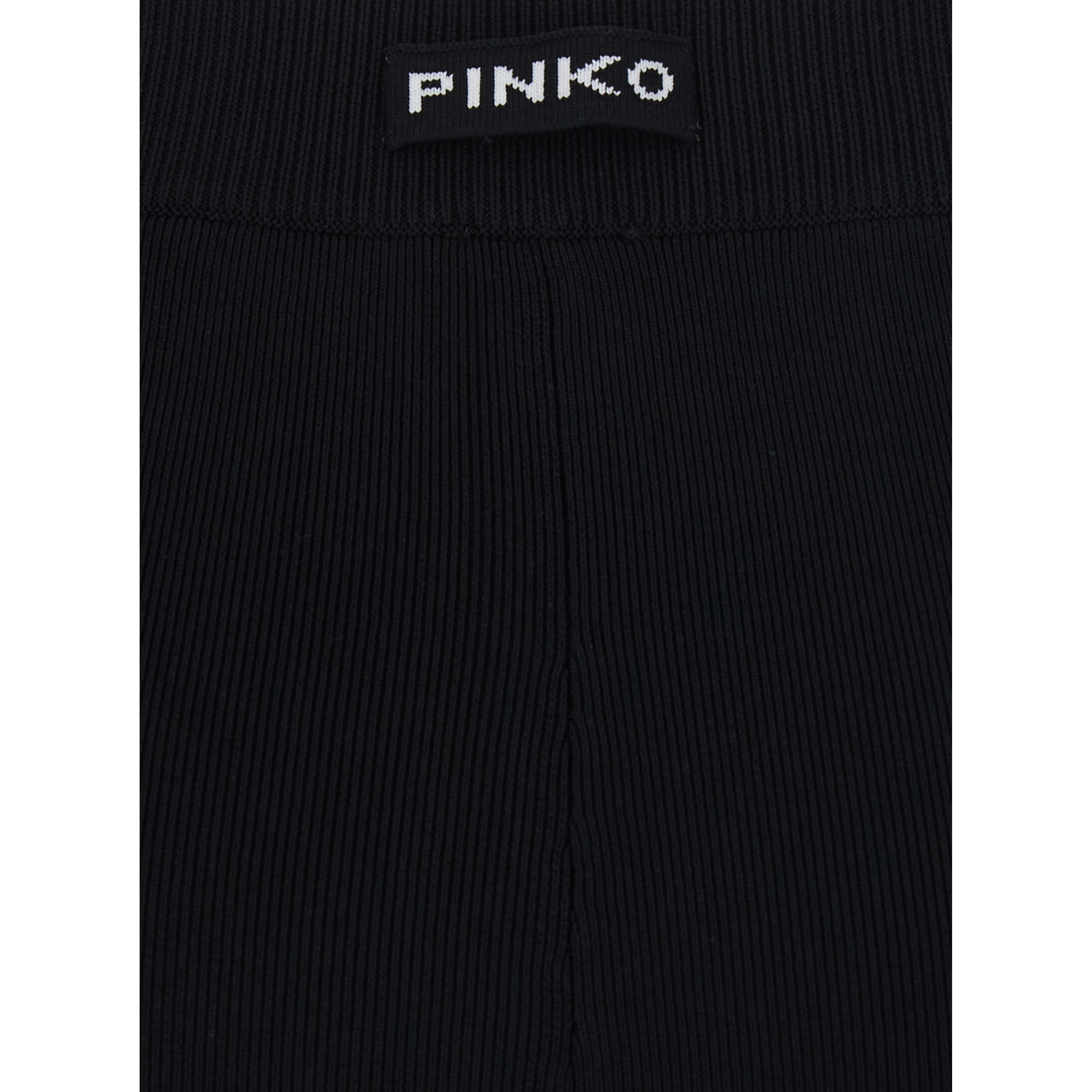 Black Flared Leg Pants with Logo lettering on the Back in Stretch Viscose for Women