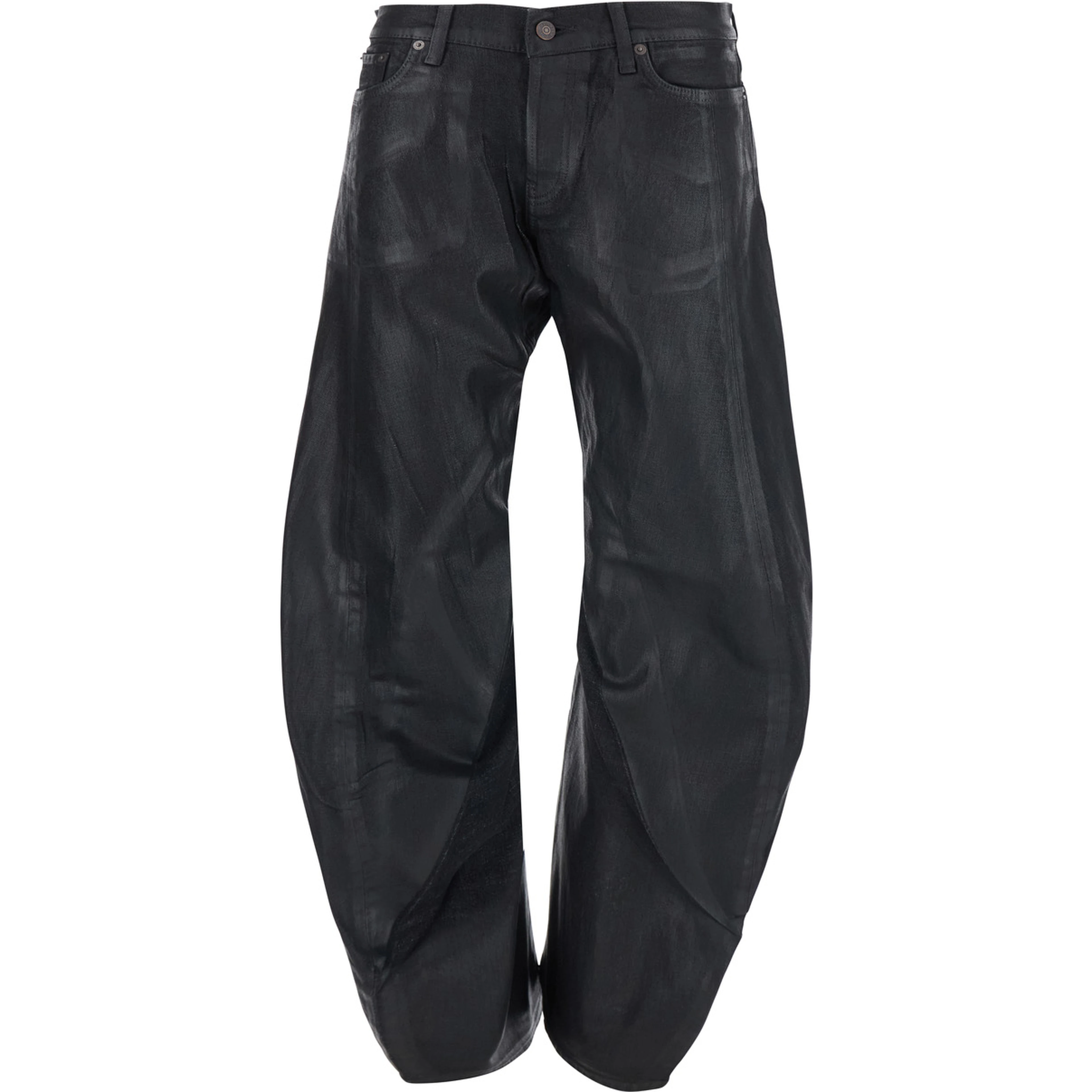 Black Jeans with Five-Pocket Design in Denim Cotton