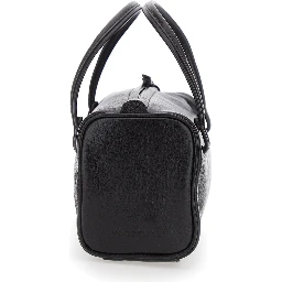Loaf Bread Brown handbag with Logo Lettering on the Front in Leather Woman