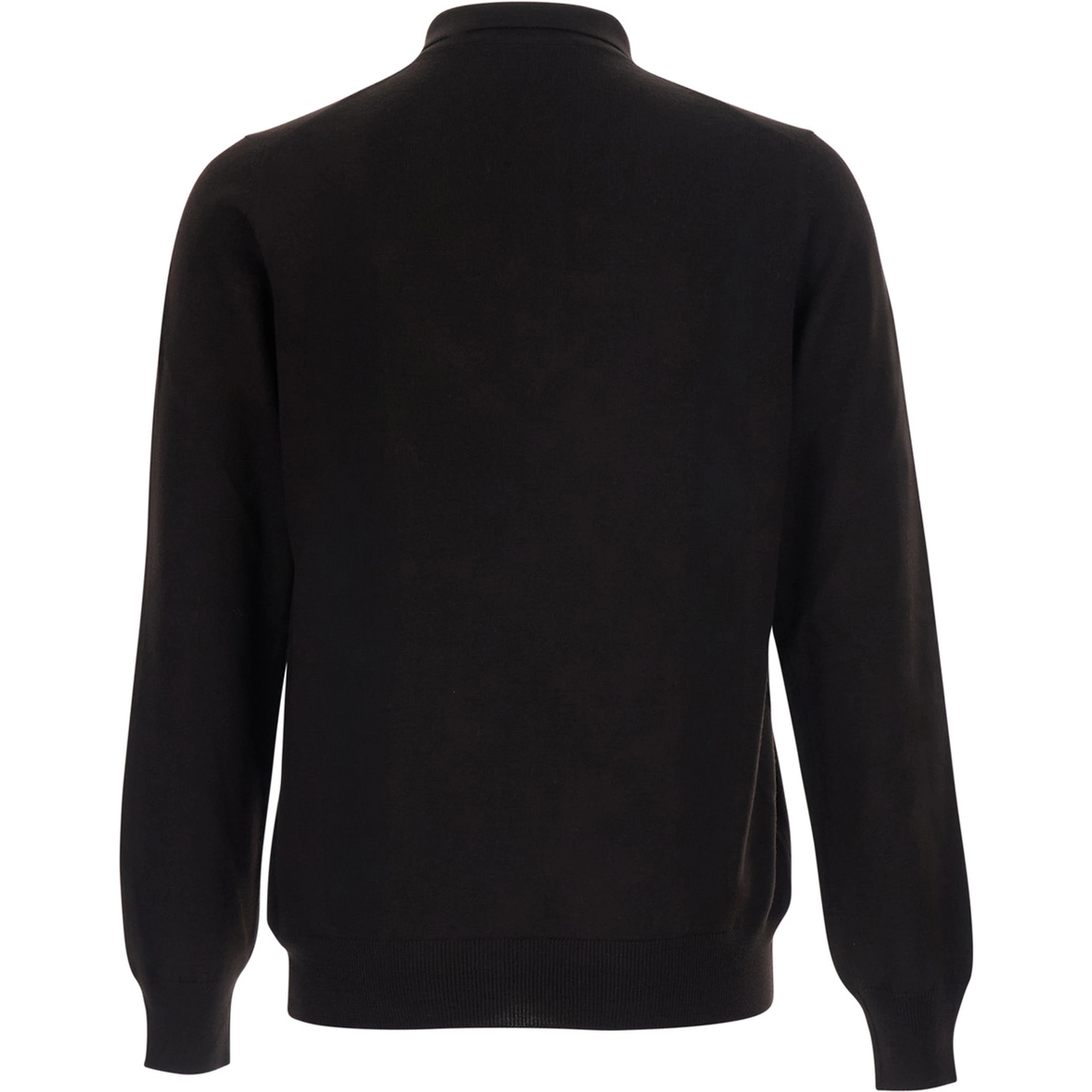 Polo Shirt with Long Sleeves in Brown for Men