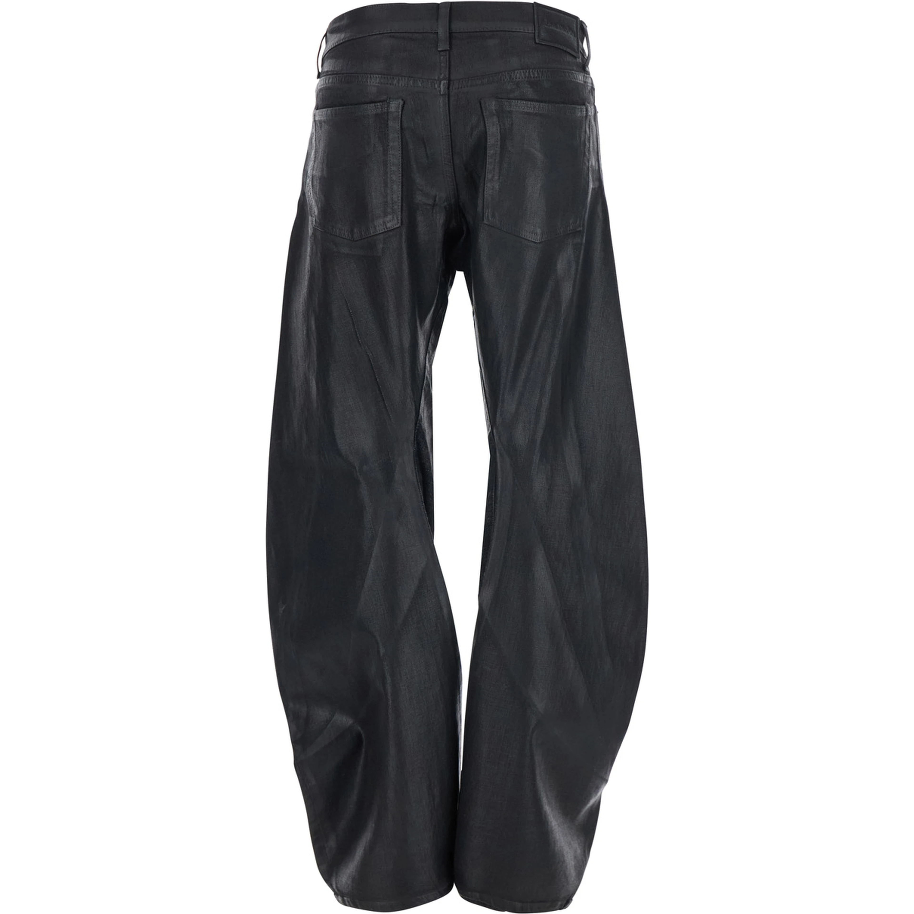 Black Jeans with Five-Pocket Design in Denim Cotton