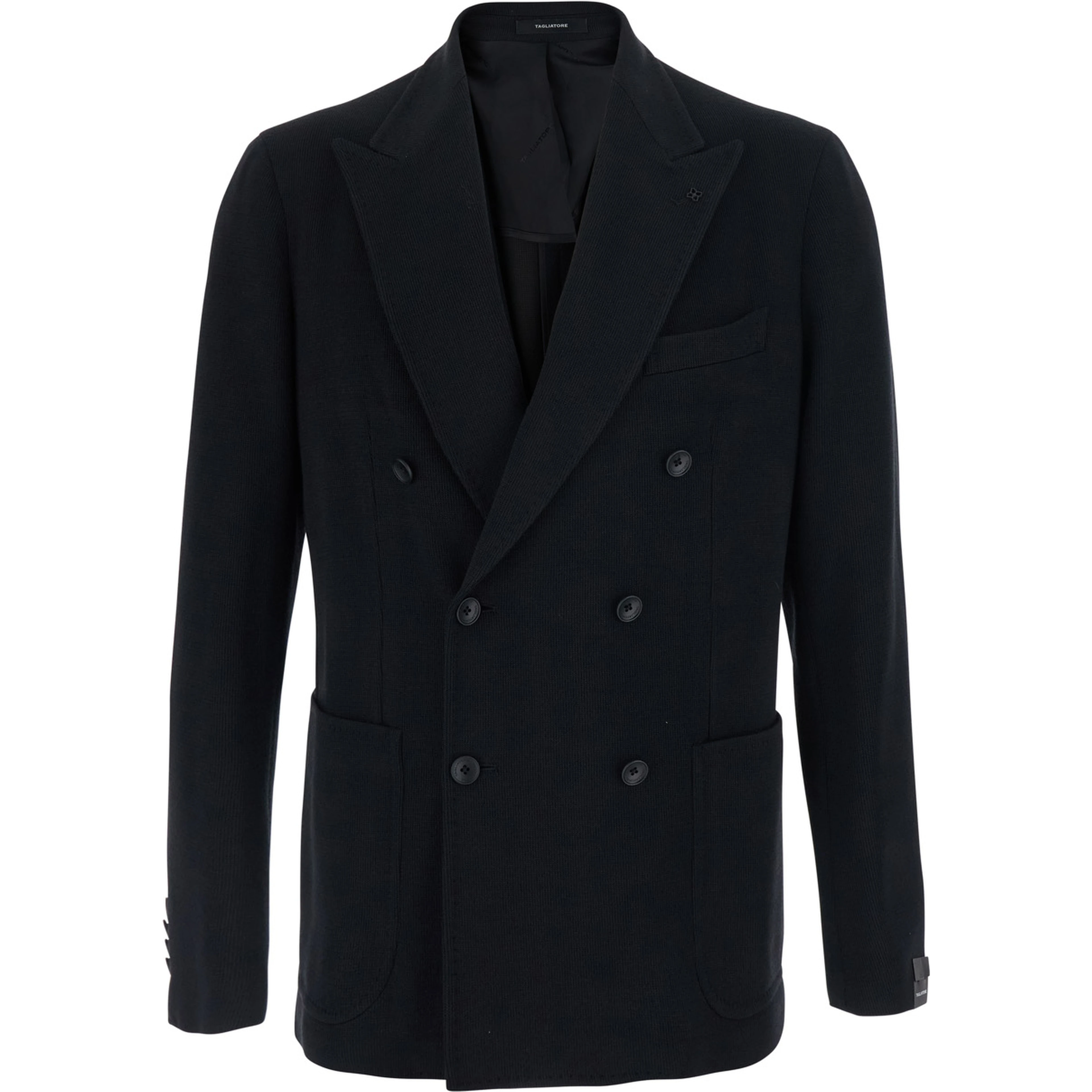 Monte Carlo Double-breasted Jacket with Black Revers for Men