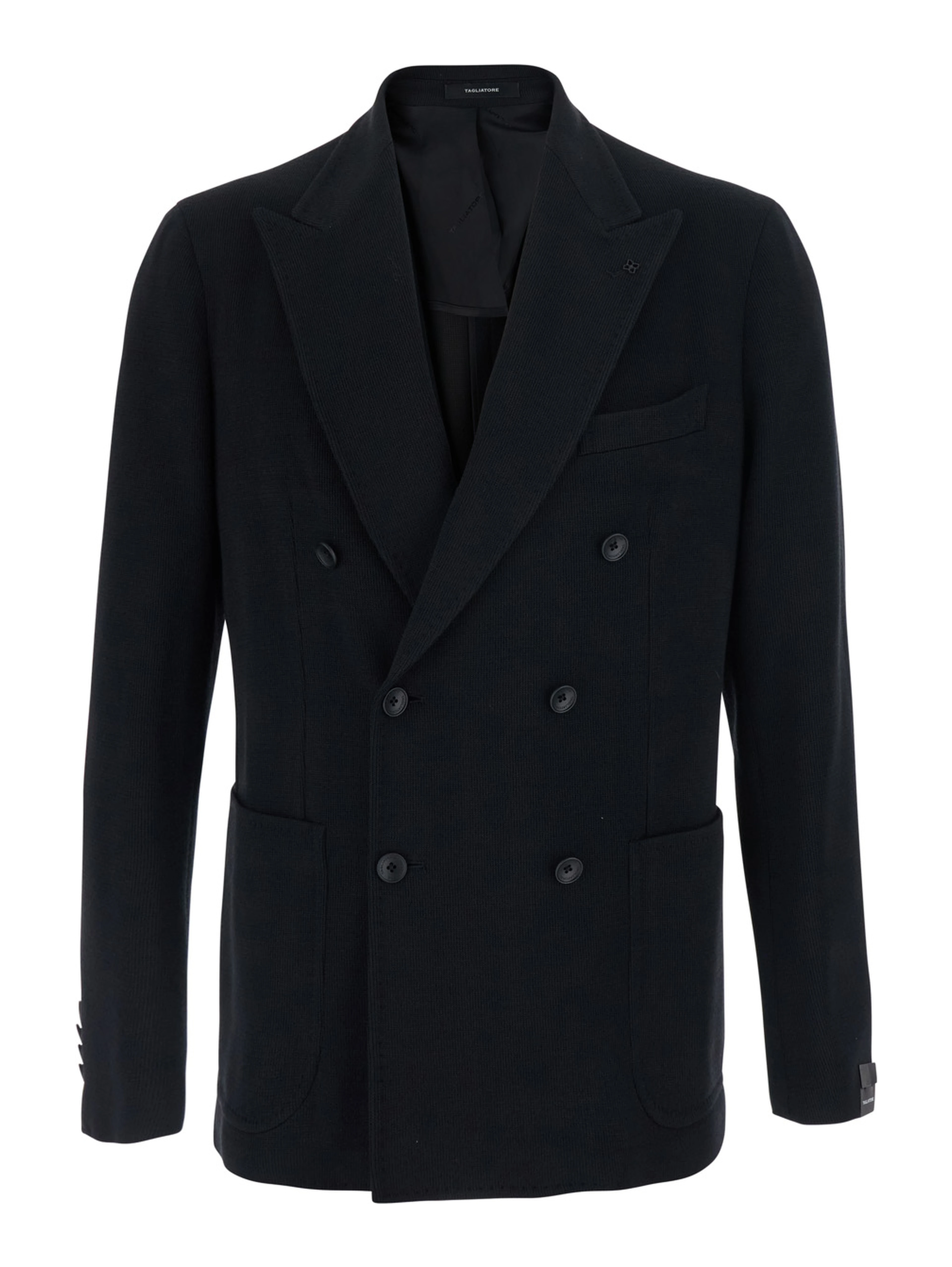 Monte Carlo Double-breasted Jacket with Black Revers for Men