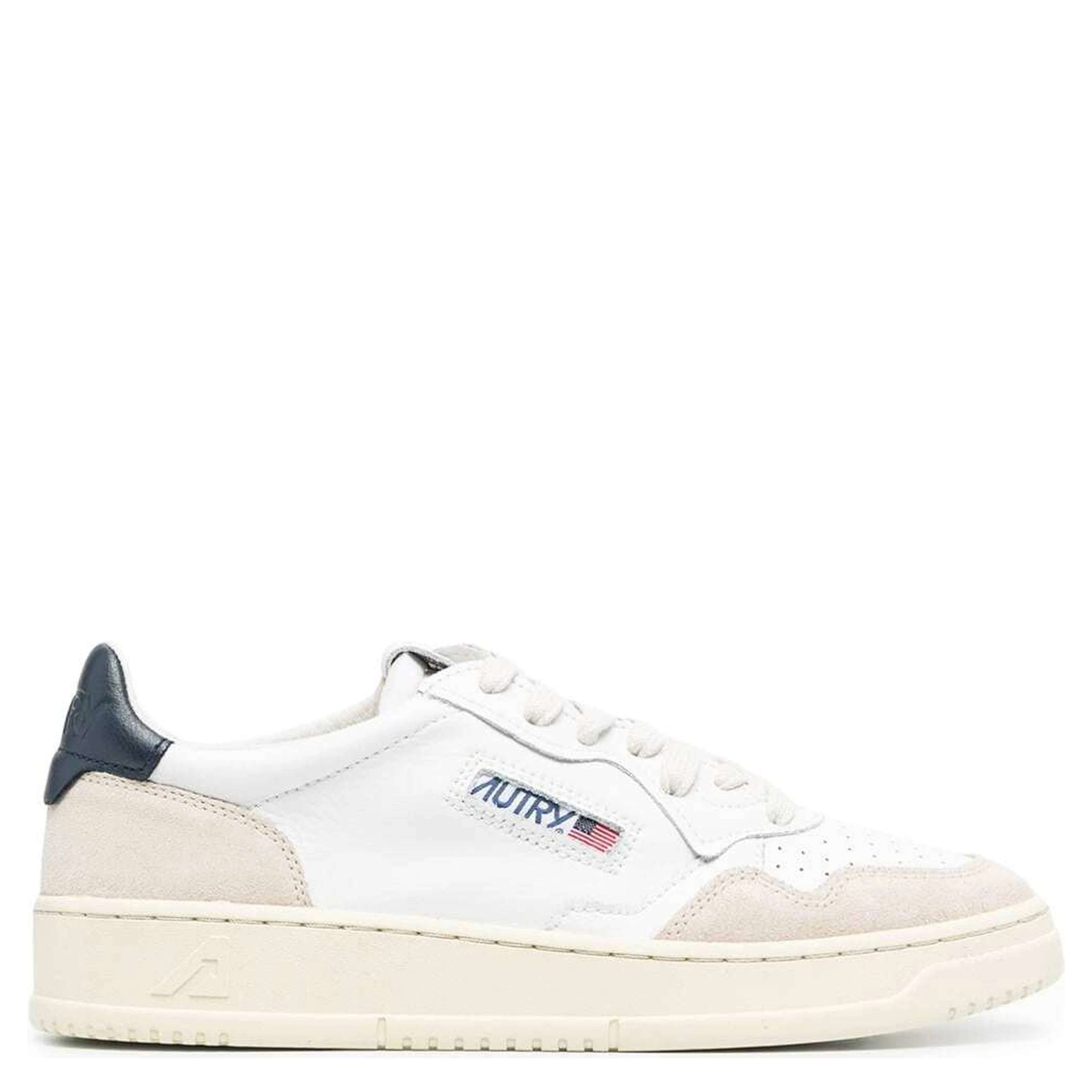 Low Sneakers Medalist with Suede Inserts and Contrast Leather Heel for Men
