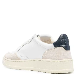 Low Sneakers Medalist with Suede Inserts and Contrast Leather Heel for Men