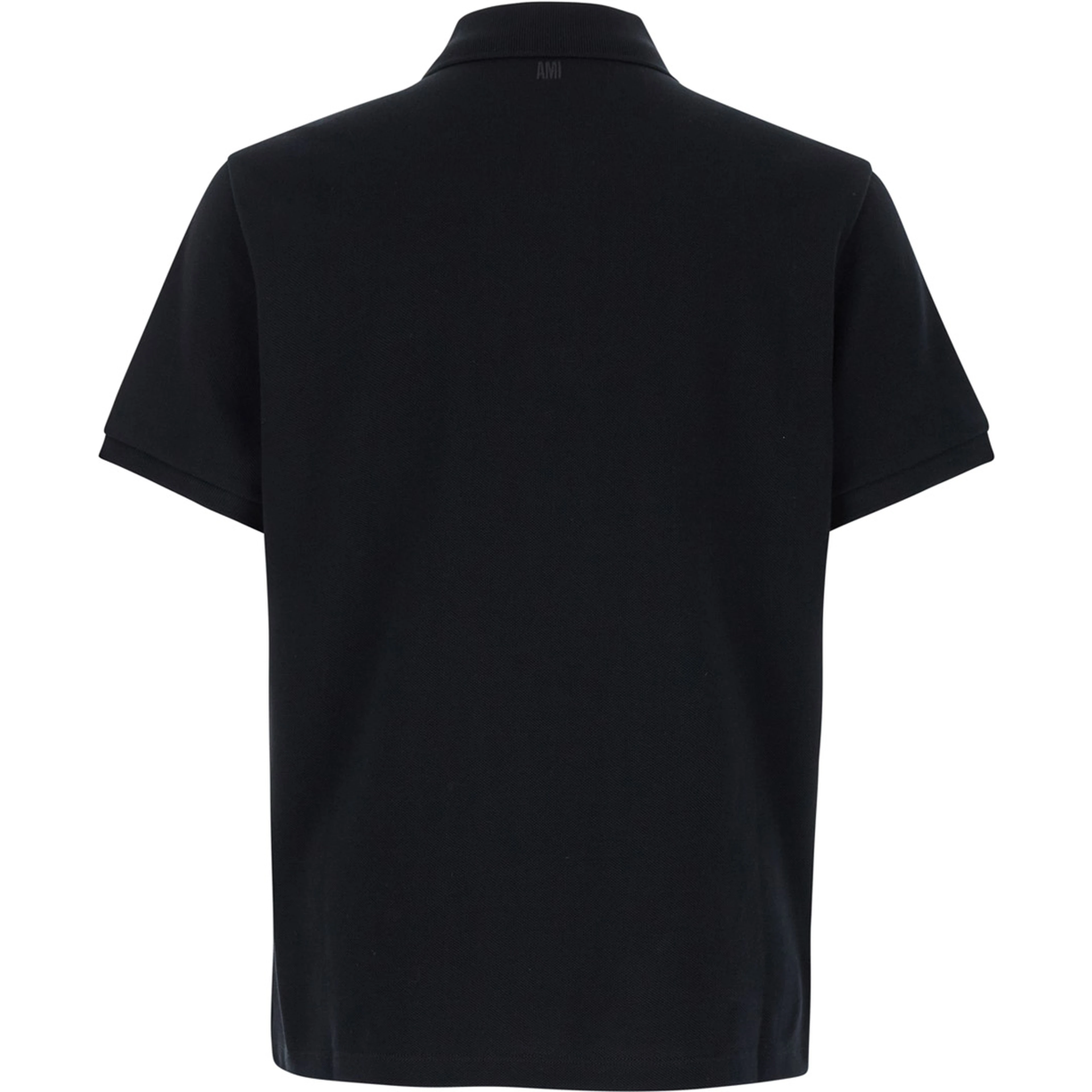 Polo Shirt with Embroidered ADC Logo on the Front in Black Cotton for Men