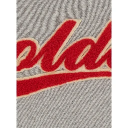 Gray Crewneck sweatshirt with logo lettering on the back in cotton for men