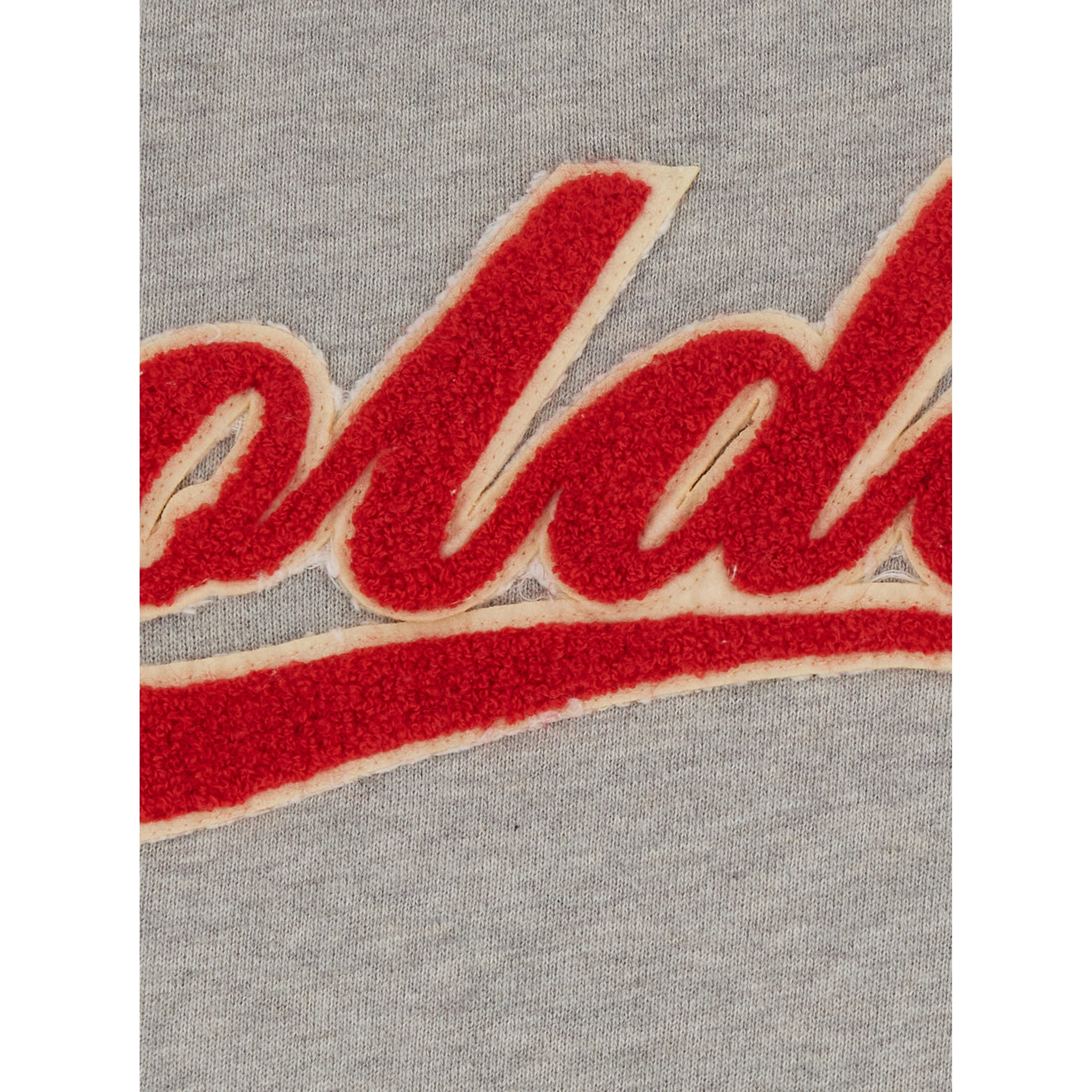 Gray Crewneck sweatshirt with logo lettering on the back in cotton for men