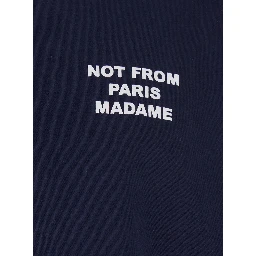 T-Shirt Le T-Shirt Slogan Crew Neck with Slogan Print on Front and Back in Blue Cotton for Men