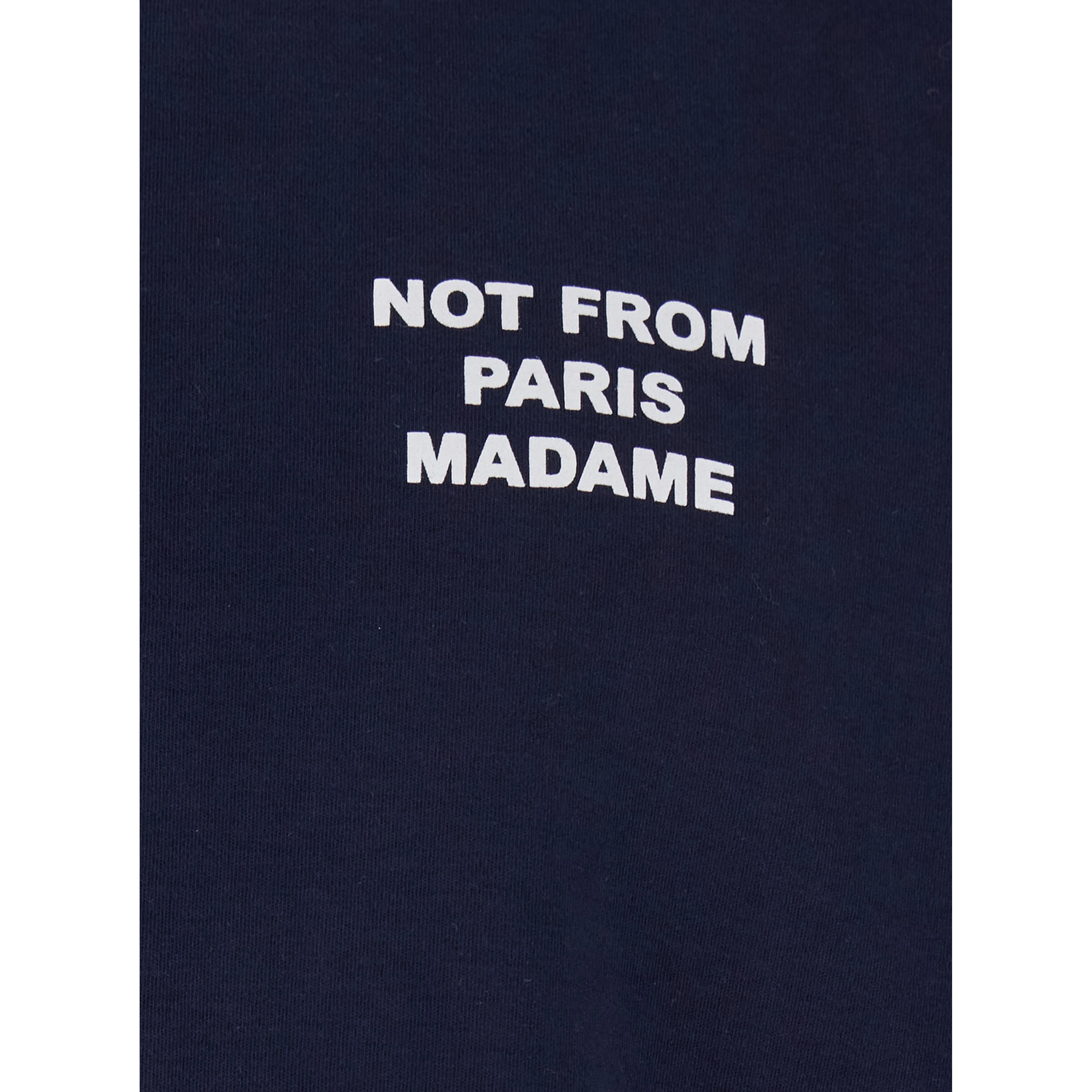 T-Shirt Le T-Shirt Slogan Crew Neck with Slogan Print on Front and Back in Blue Cotton for Men