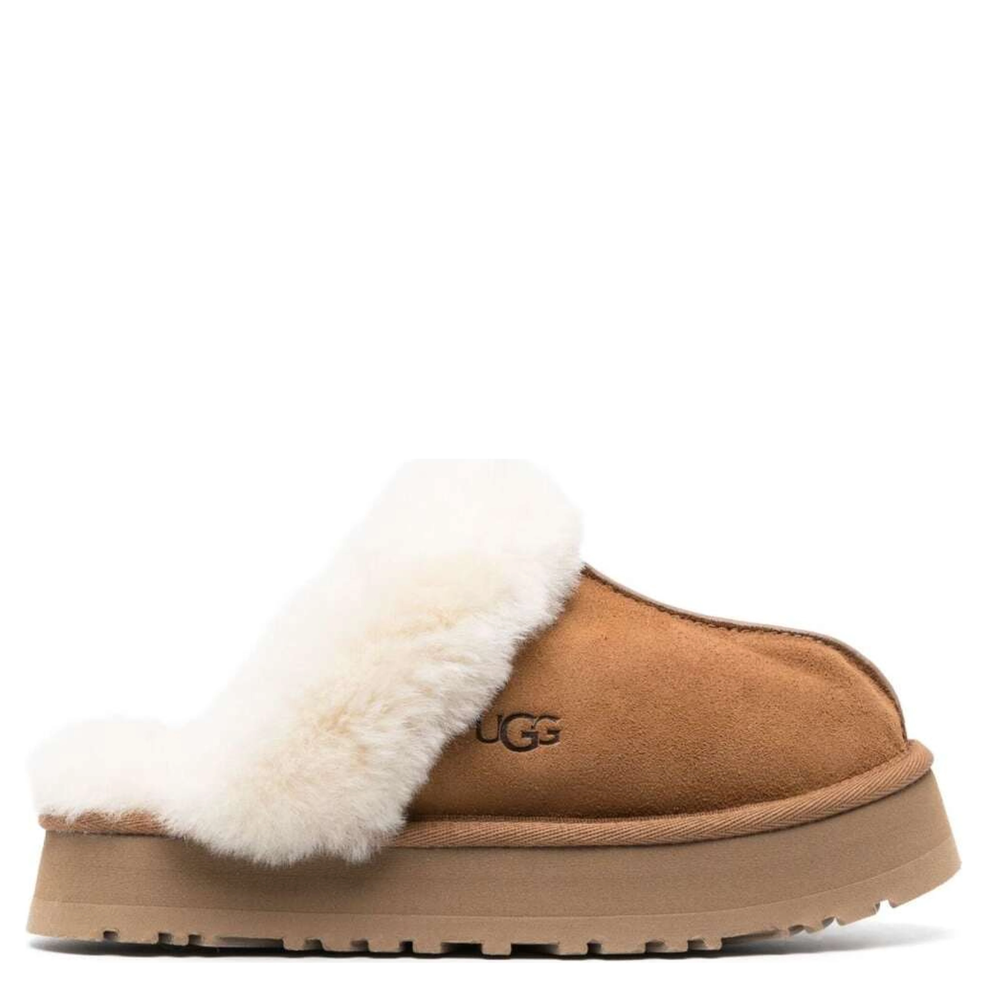 Mule DISQUETTE Beige with Leather Upper and Rubber Sole Women