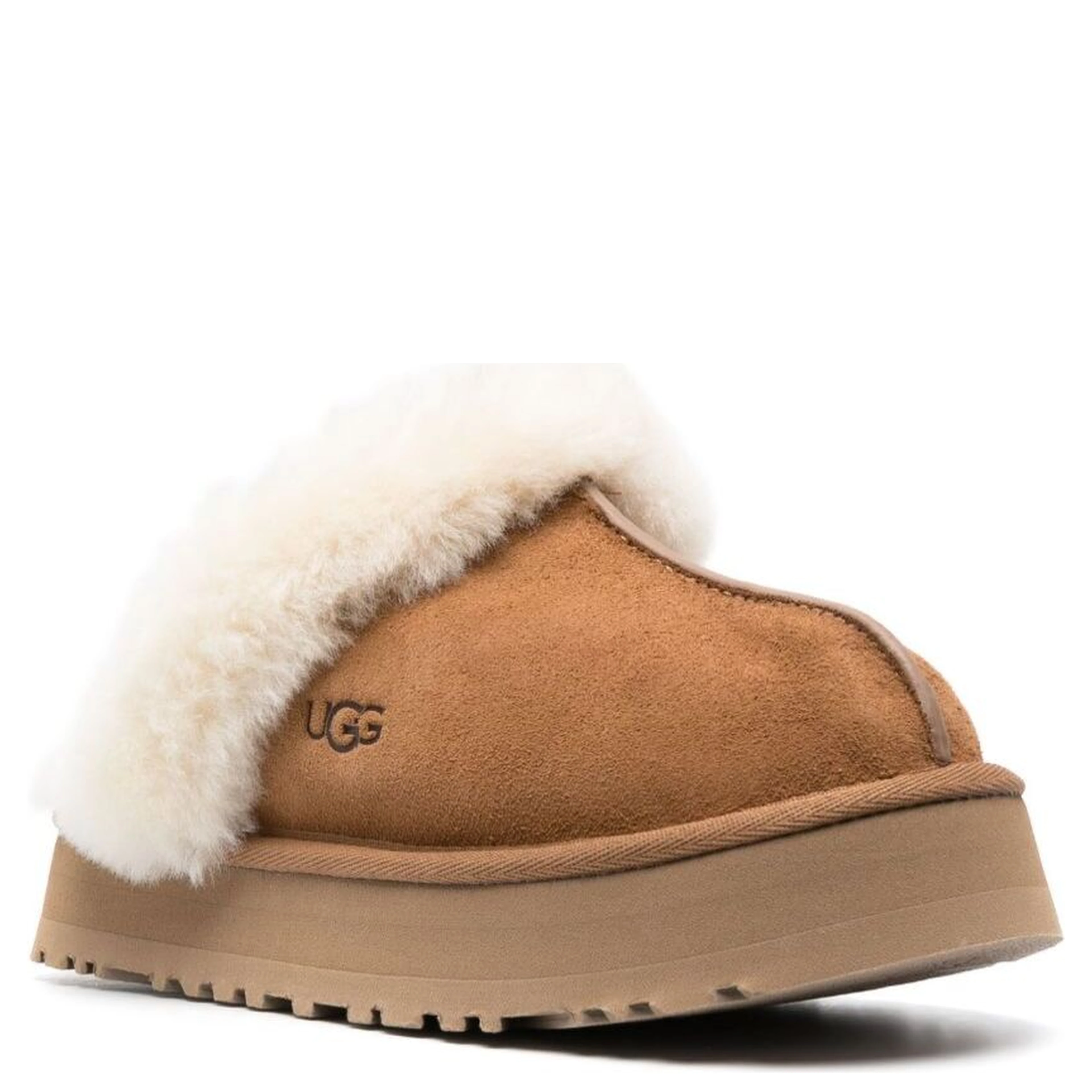 Mule DISQUETTE Beige with Leather Upper and Rubber Sole Women