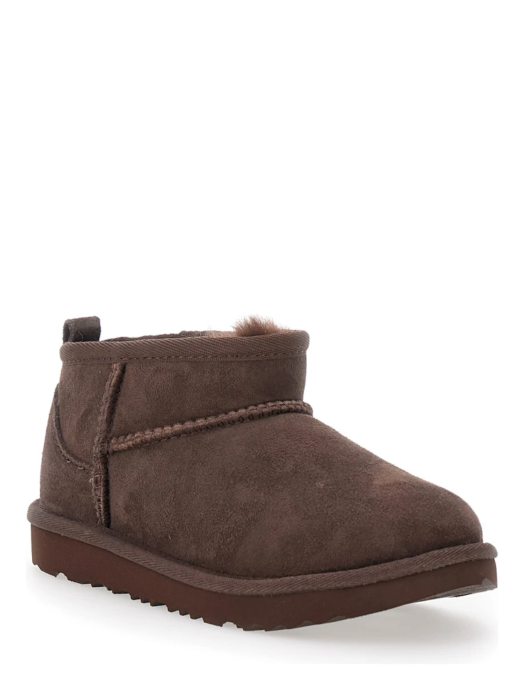 UGG Ultra Mini Boots with tone-on-tone stitching in brown suede for girl alternative