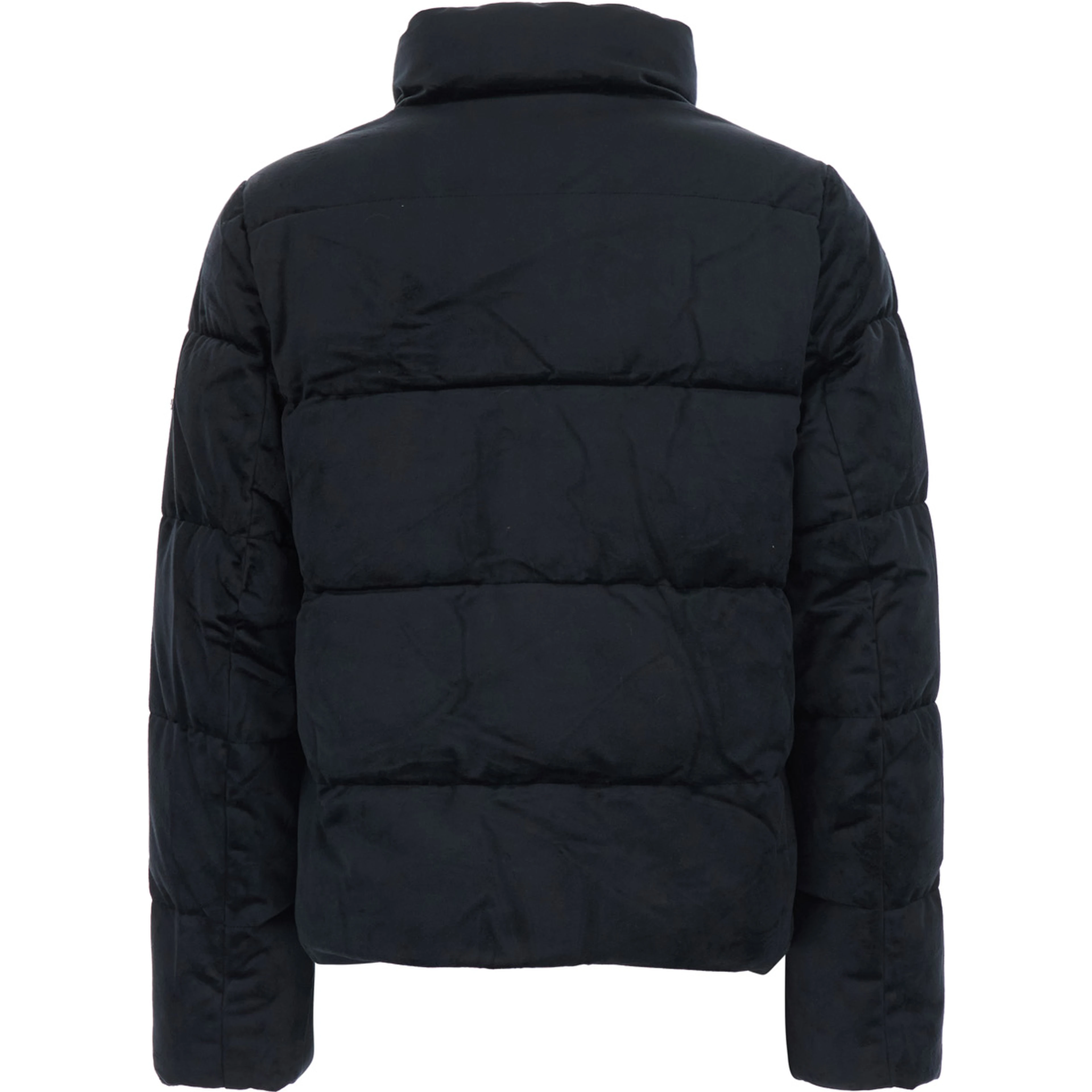 Down jacket VV POLY PFFR-INSULATED with high collar and front closure, in Tech Fabric, black, women