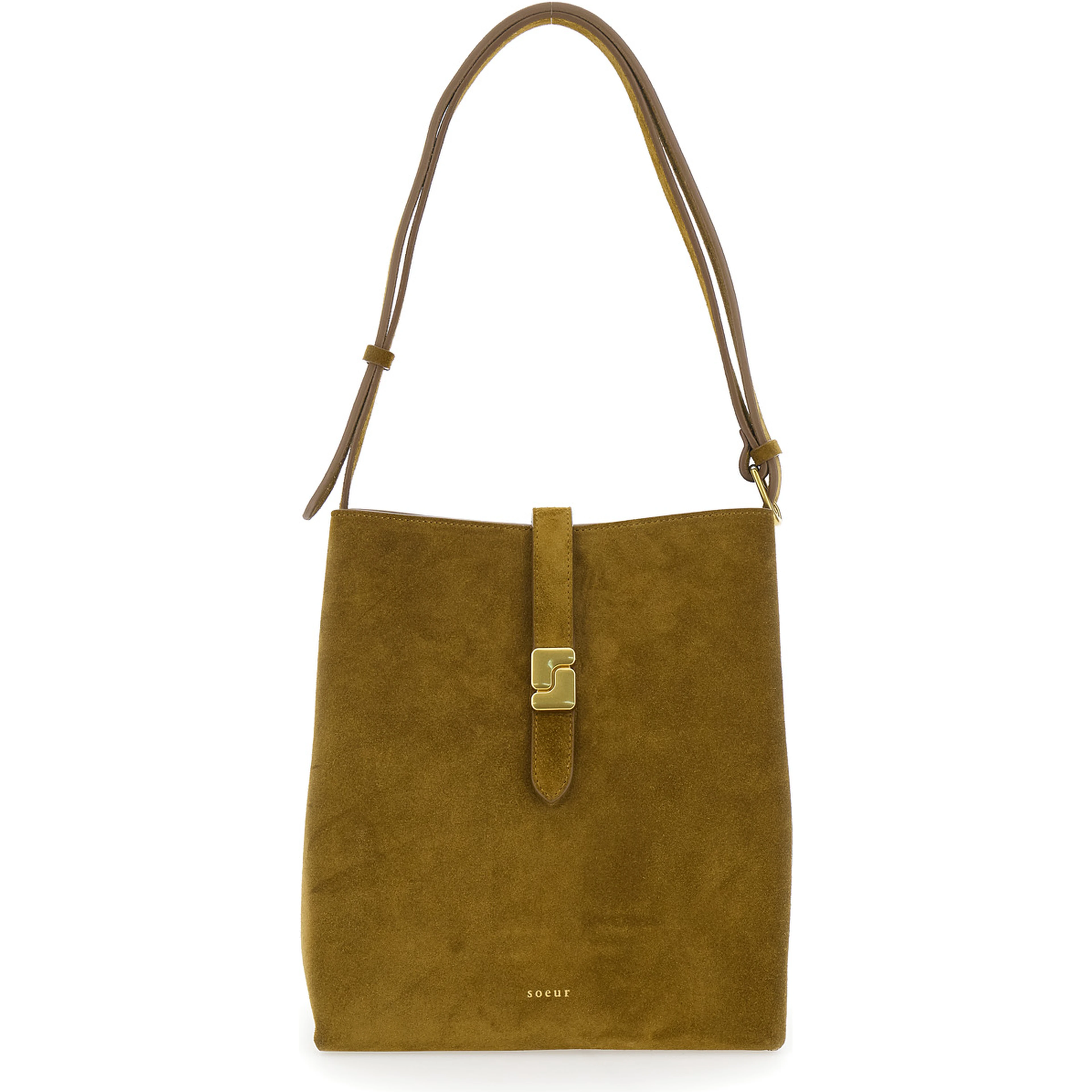 Shoulder Bag BELLO with Brown Leather Details for Women