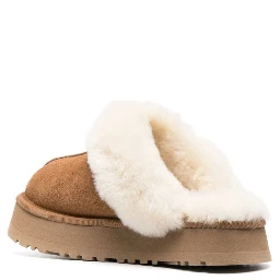Mule DISQUETTE Beige with Leather Upper and Rubber Sole Women
