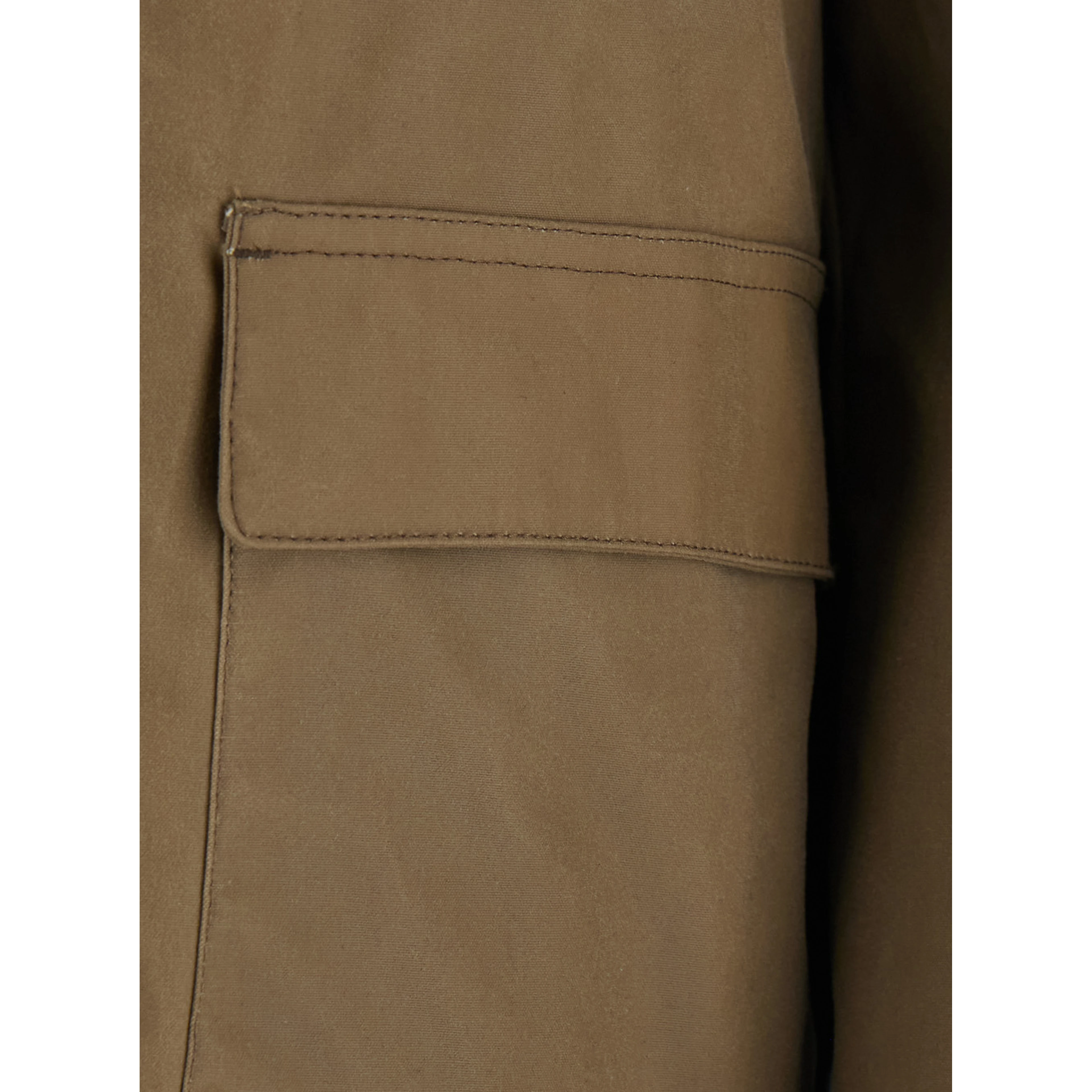 Beige Jacket with classic collar and patch elbows in cotton for women