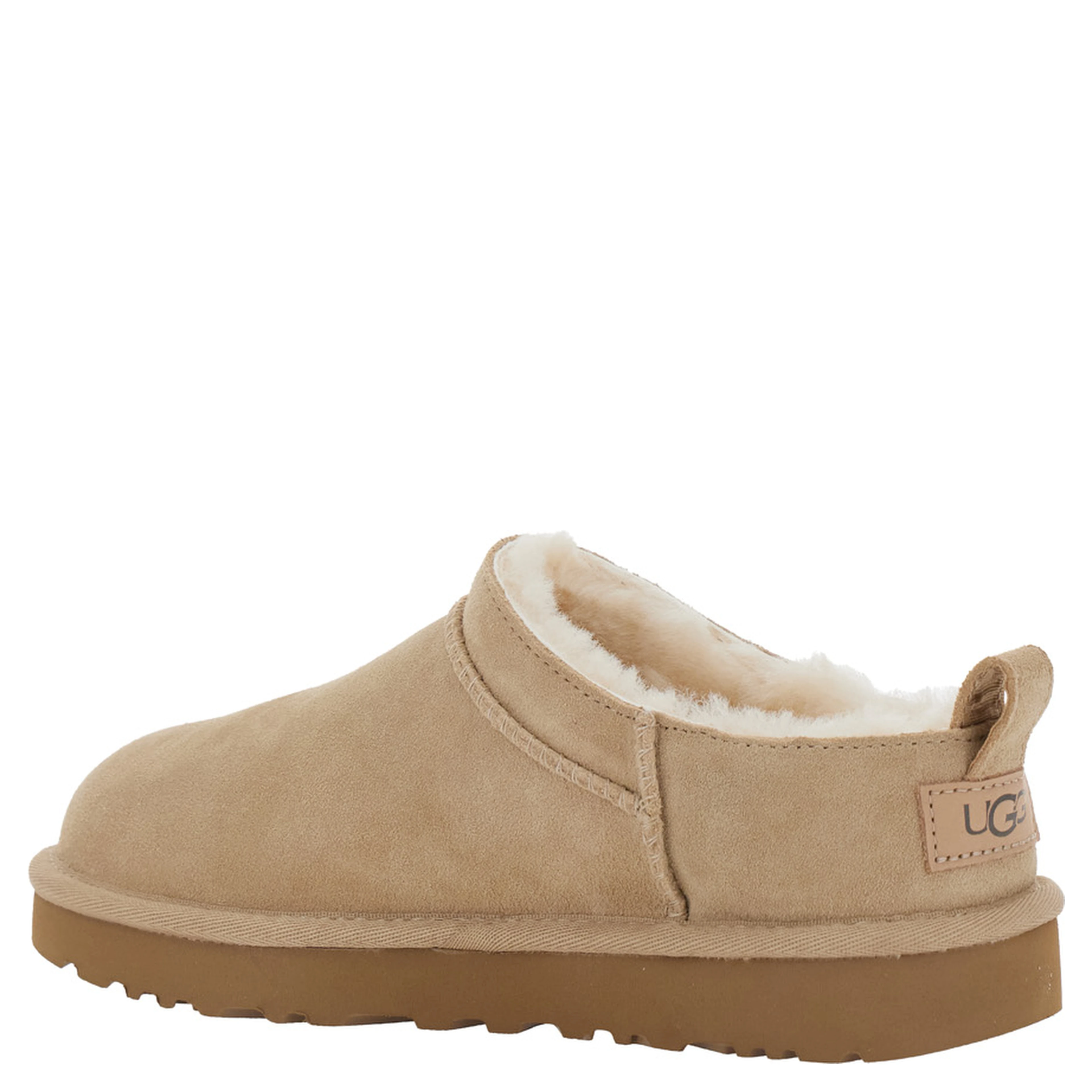 Boots W CLASSIC MICRO Beige with Minimal Design in Leather Women