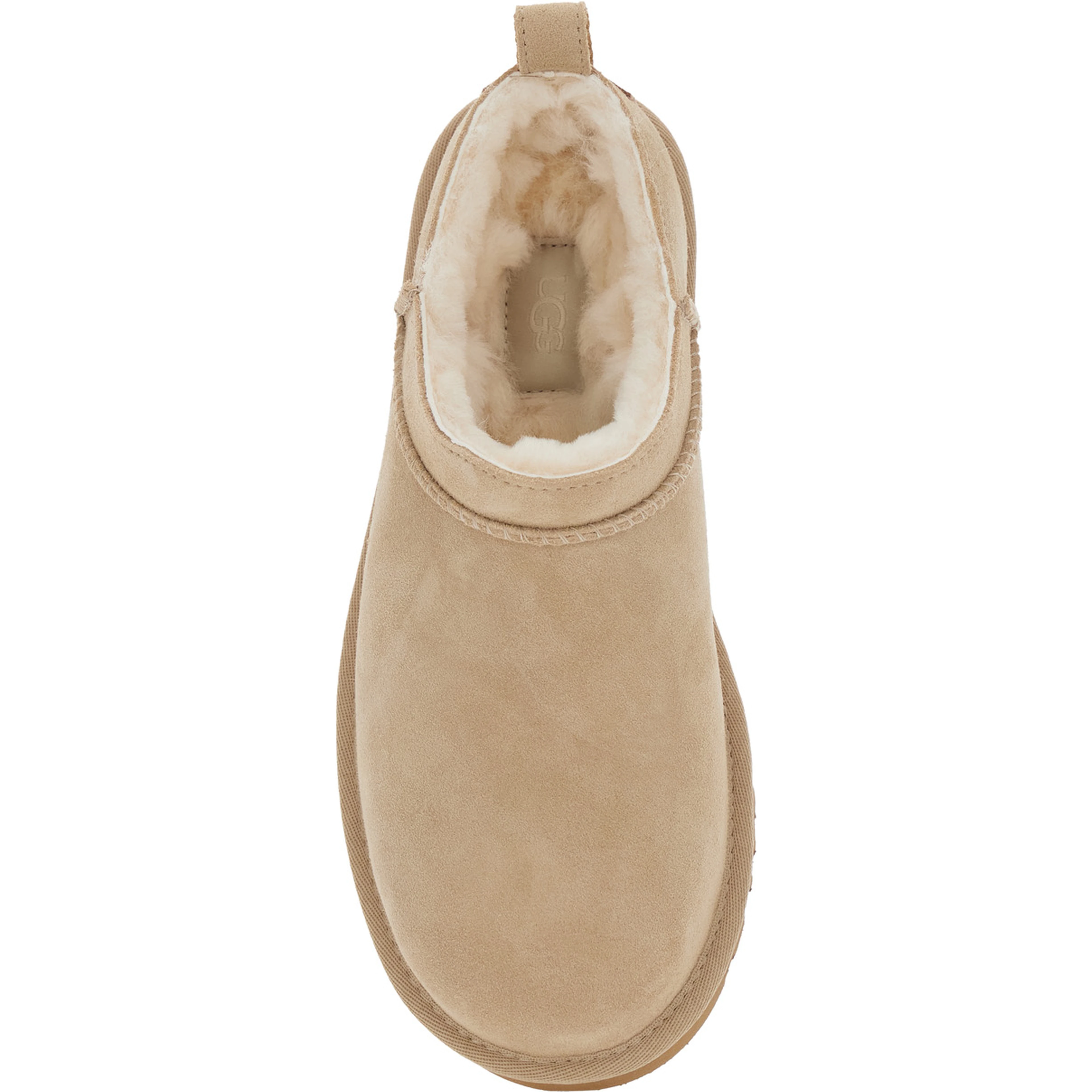 Boots W CLASSIC MICRO Beige with Minimal Design in Leather Women