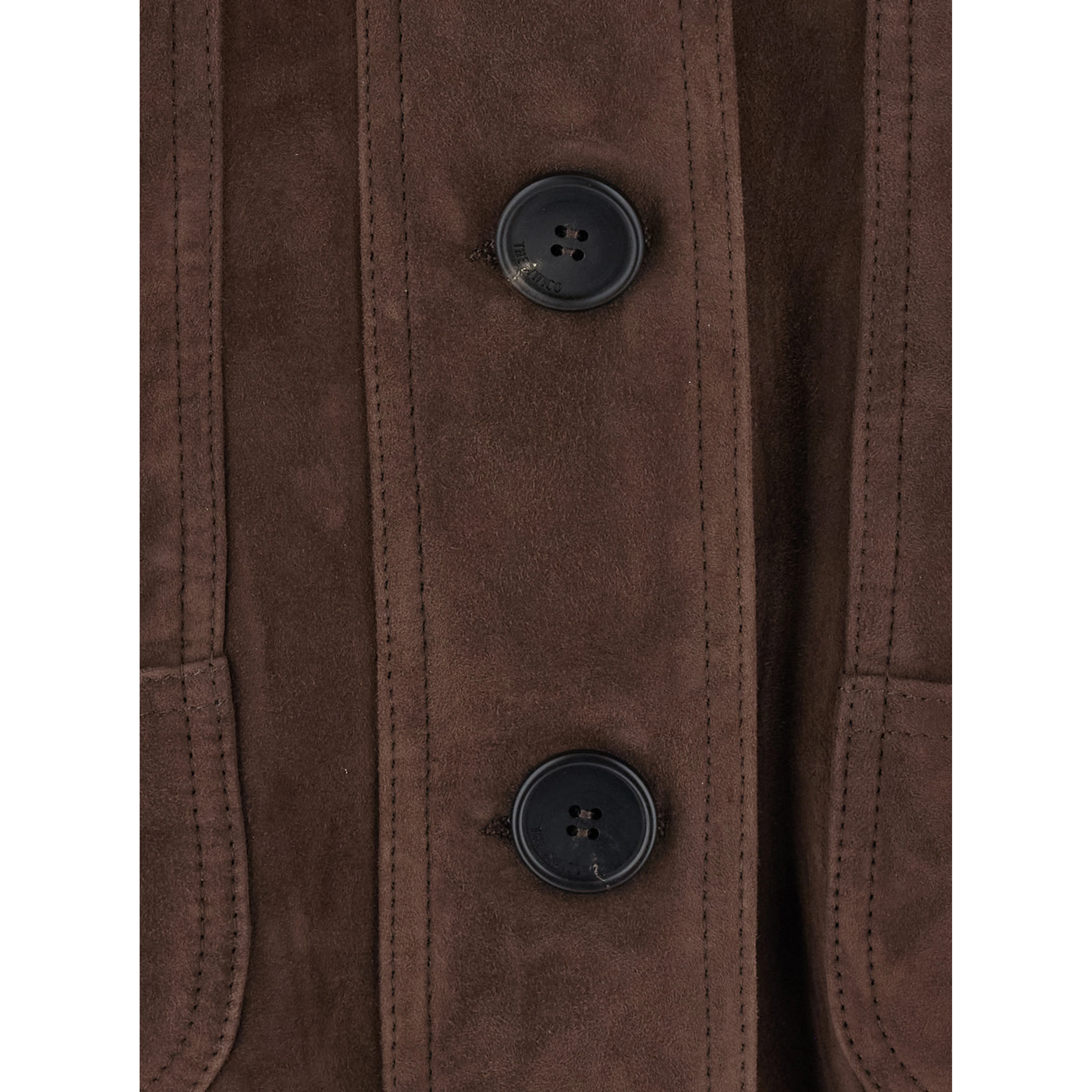 Brown Bomber Jacket with High Ribbed Collar in Suede for Women