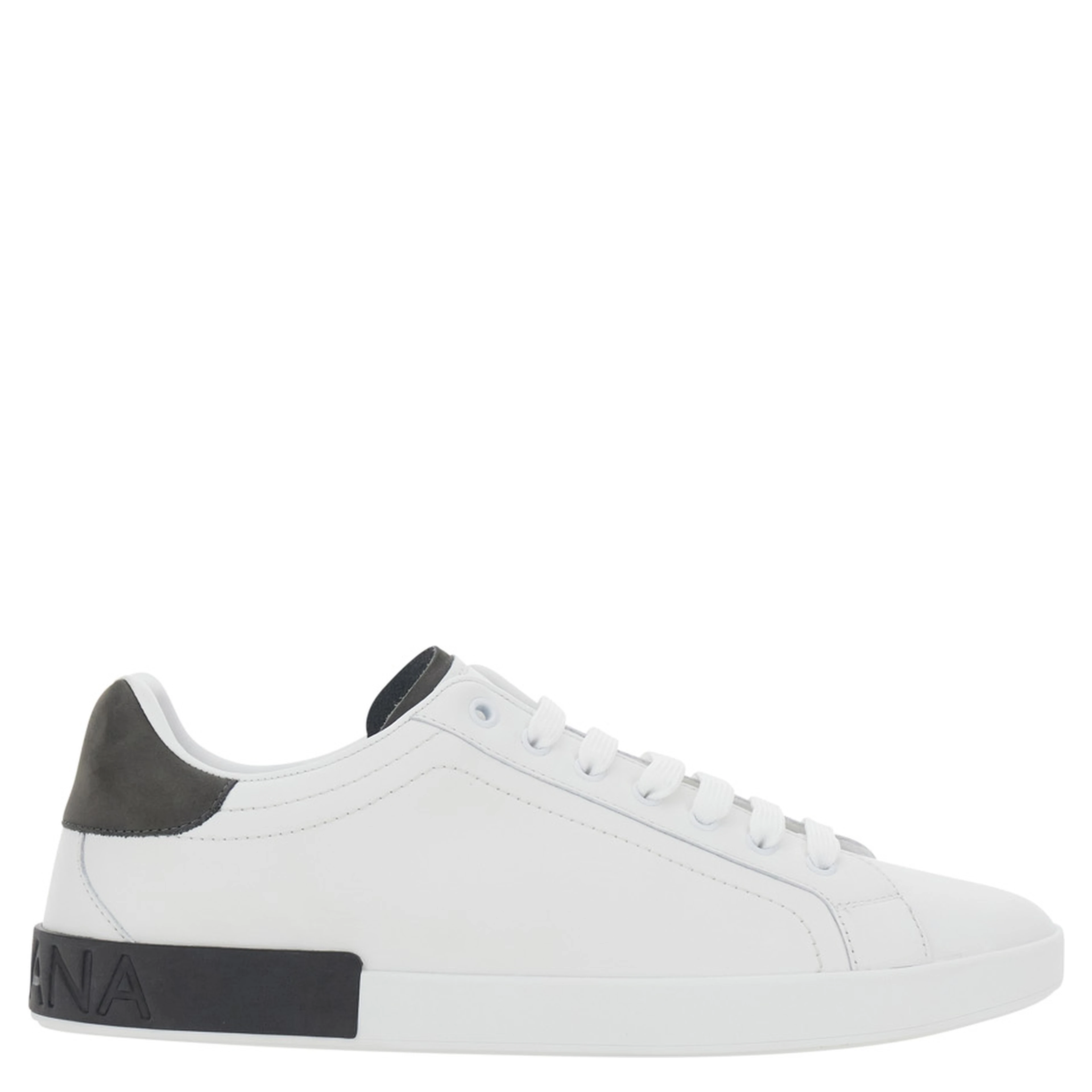 Portofino Light White Sneaker with Logo lettering on the Heel in Leather for Men