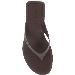 Vittoria Brown Heeled Sandals with Embossed Logo in Rubber for Women