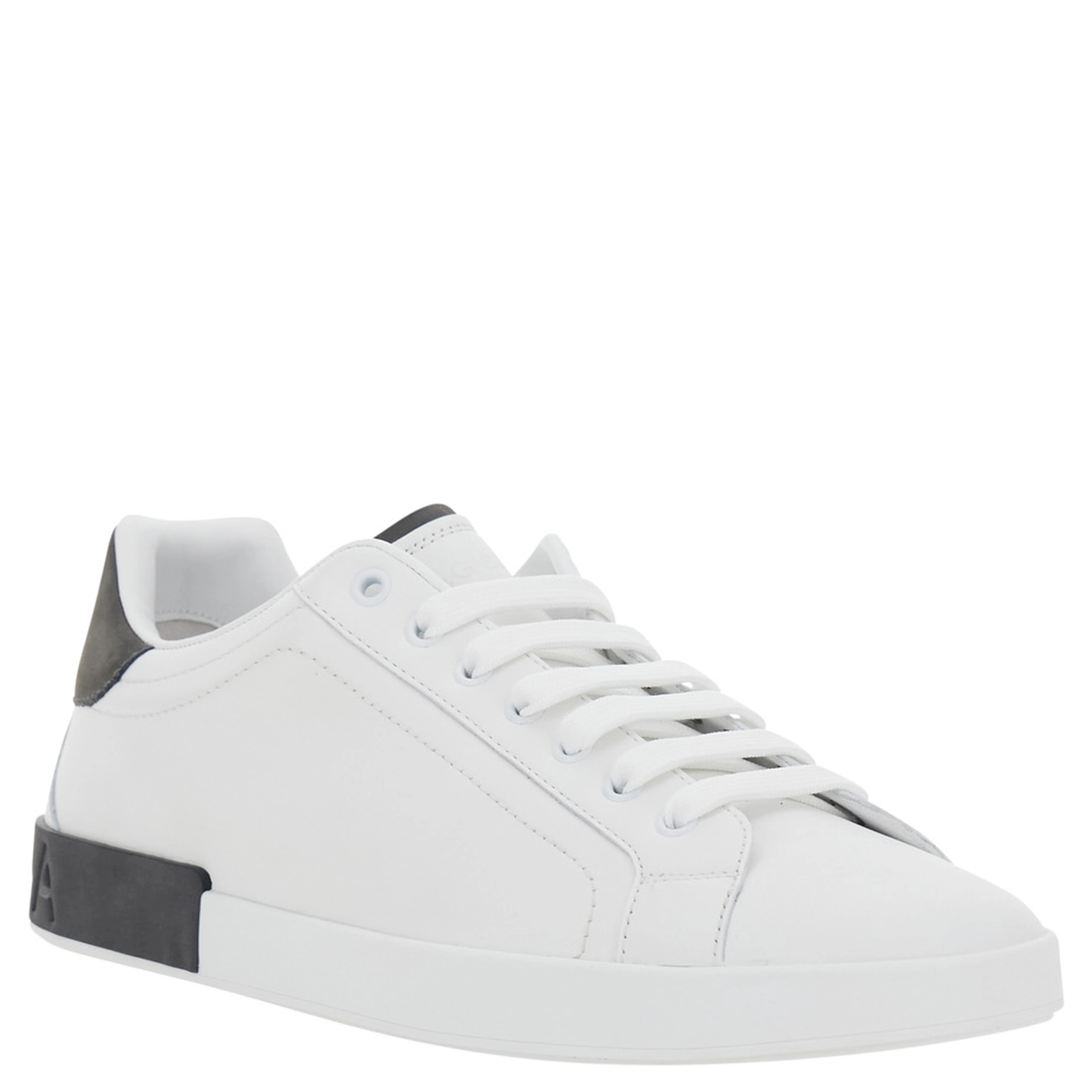 Portofino Light White Sneaker with Logo lettering on the Heel in Leather for Men