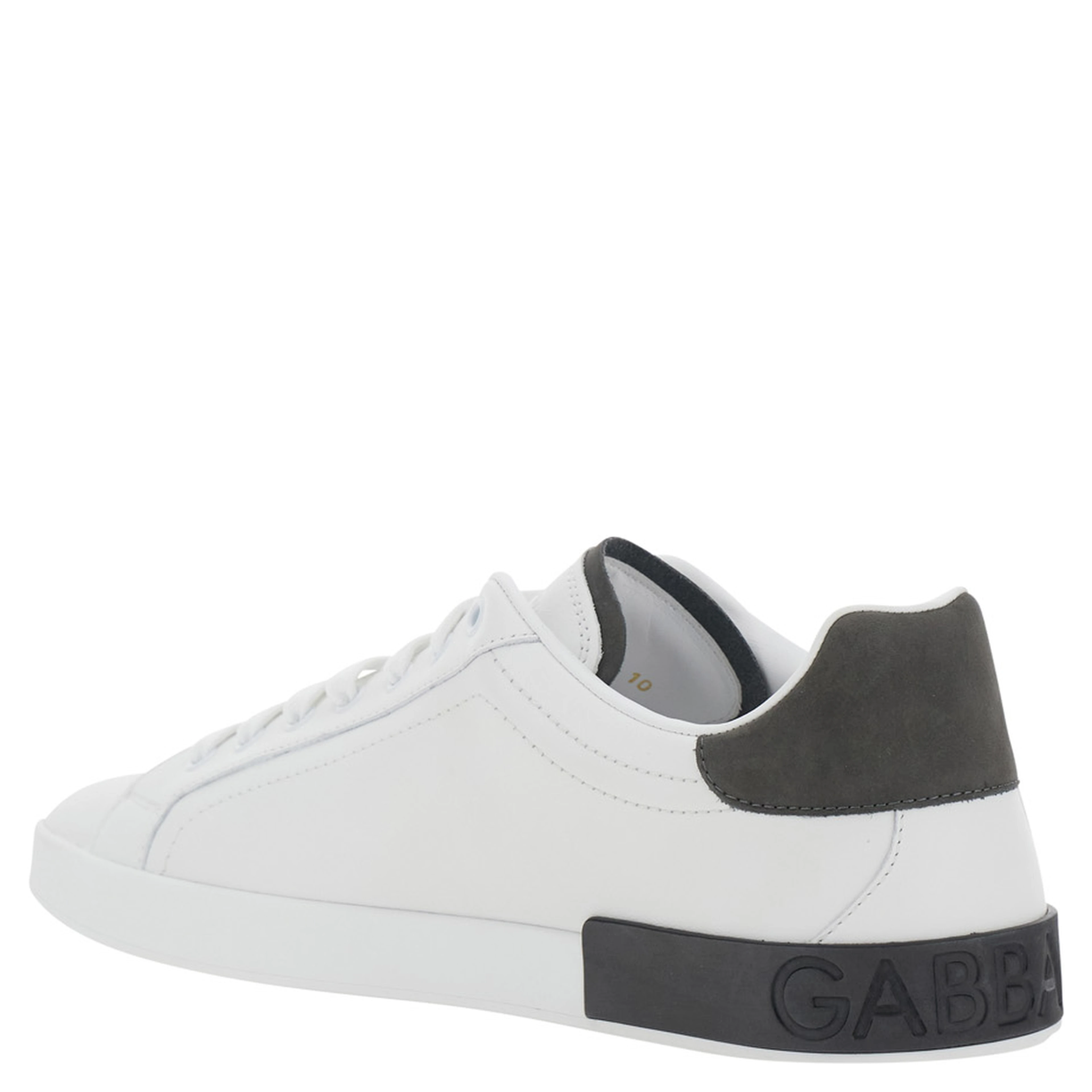 Portofino Light White Sneaker with Logo lettering on the Heel in Leather for Men