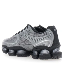 2000 Black Low Top Sneakers with Logo Patch on the Side in Leather and Fabric Unisex