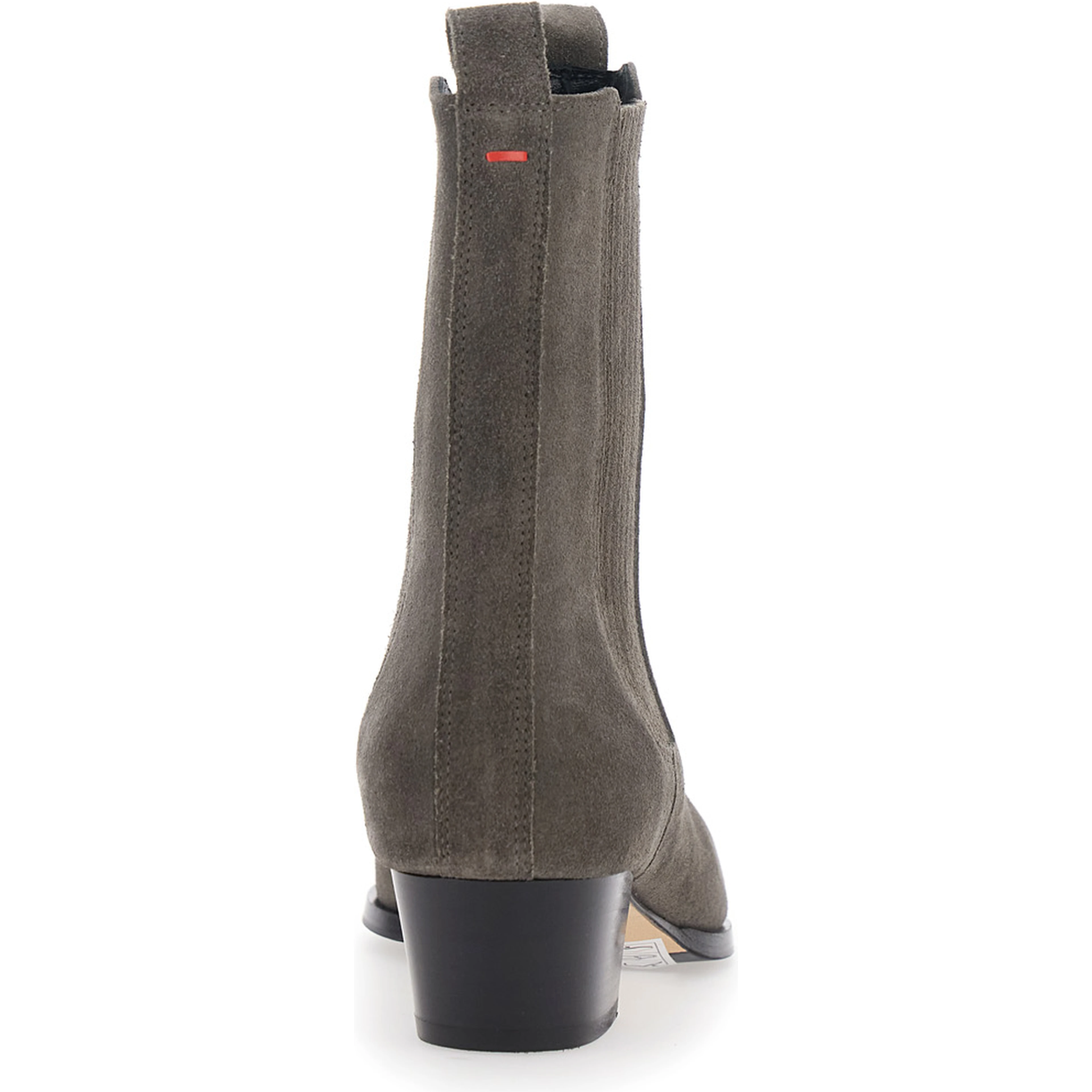 Agata Gray Ankle Boots with elastic details on the side in suede for women
