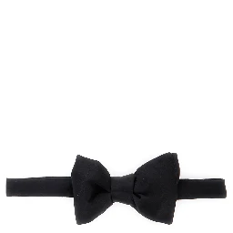 Black Bow tie with back closure in silk for men