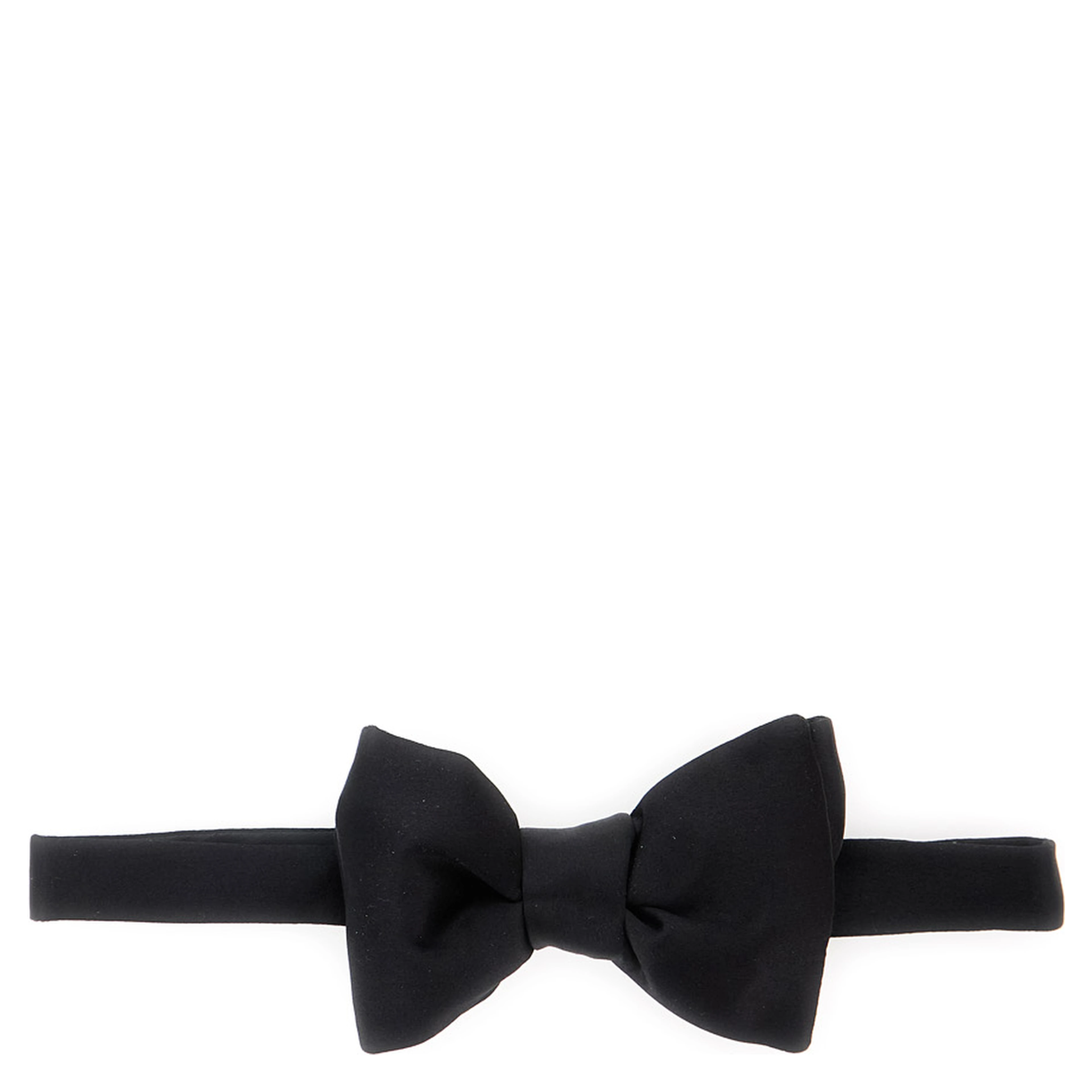 Black Bow tie with back closure in silk for men