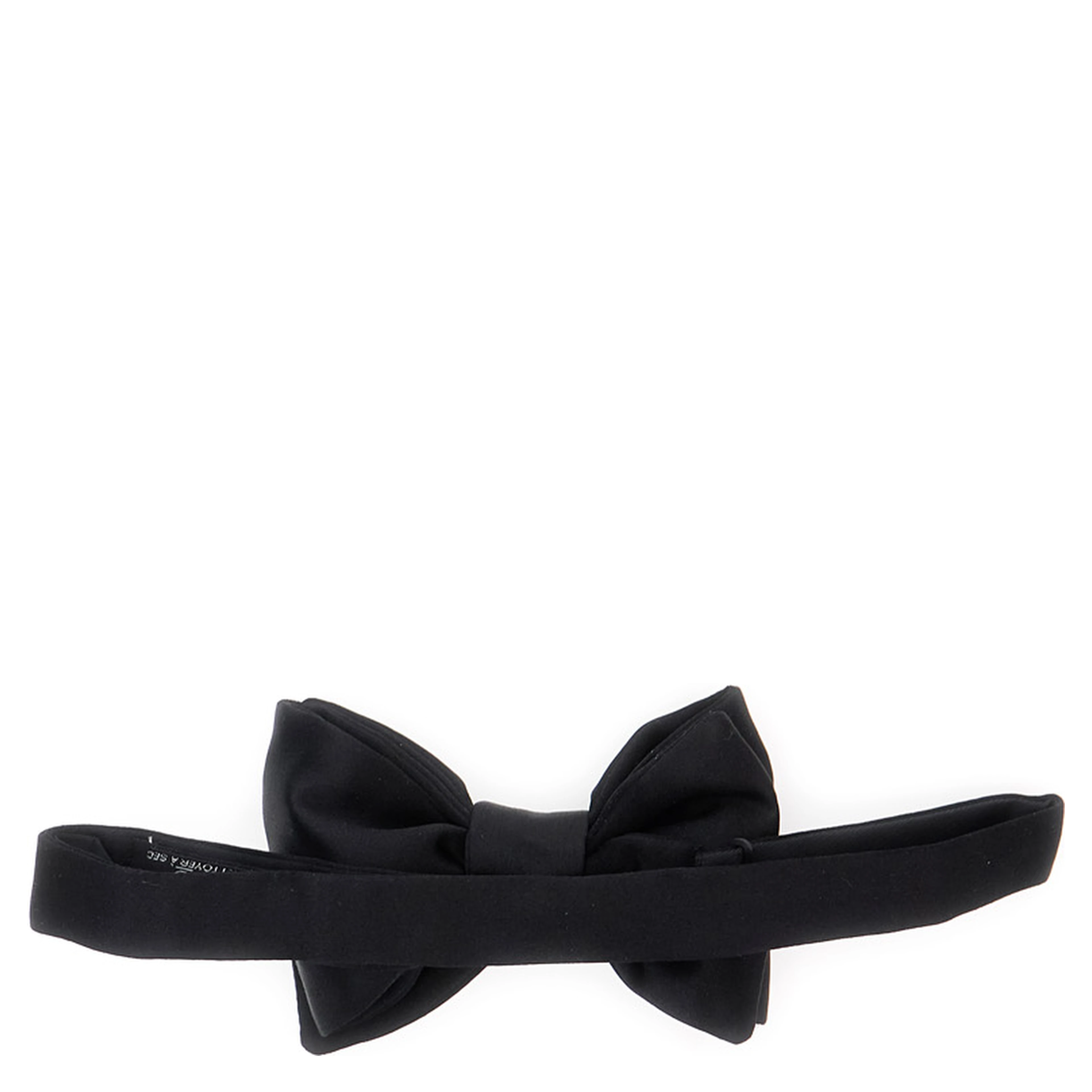Black Bow tie with back closure in silk for men