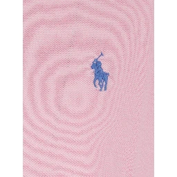 Slim Fit Pink Polo Shirt with classic collar and Pony embroidery on the front in cotton for men