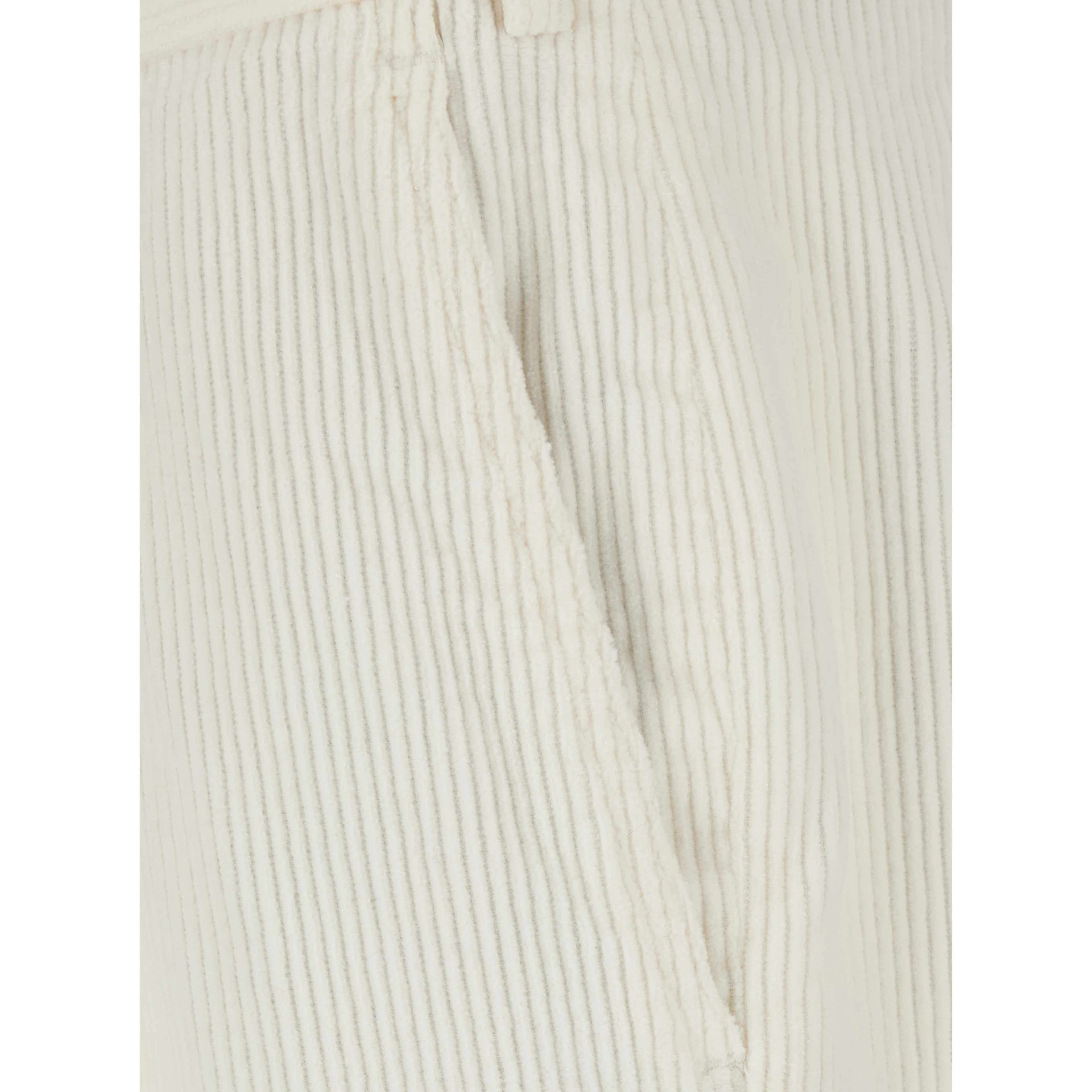 White Chino Pants with Front Pleats and Logo Patch on the Back in Velvet for Men