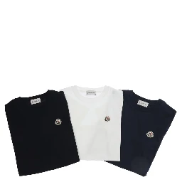 T-shirt Moncler Kids with short sleeves and multicolored logo patch
