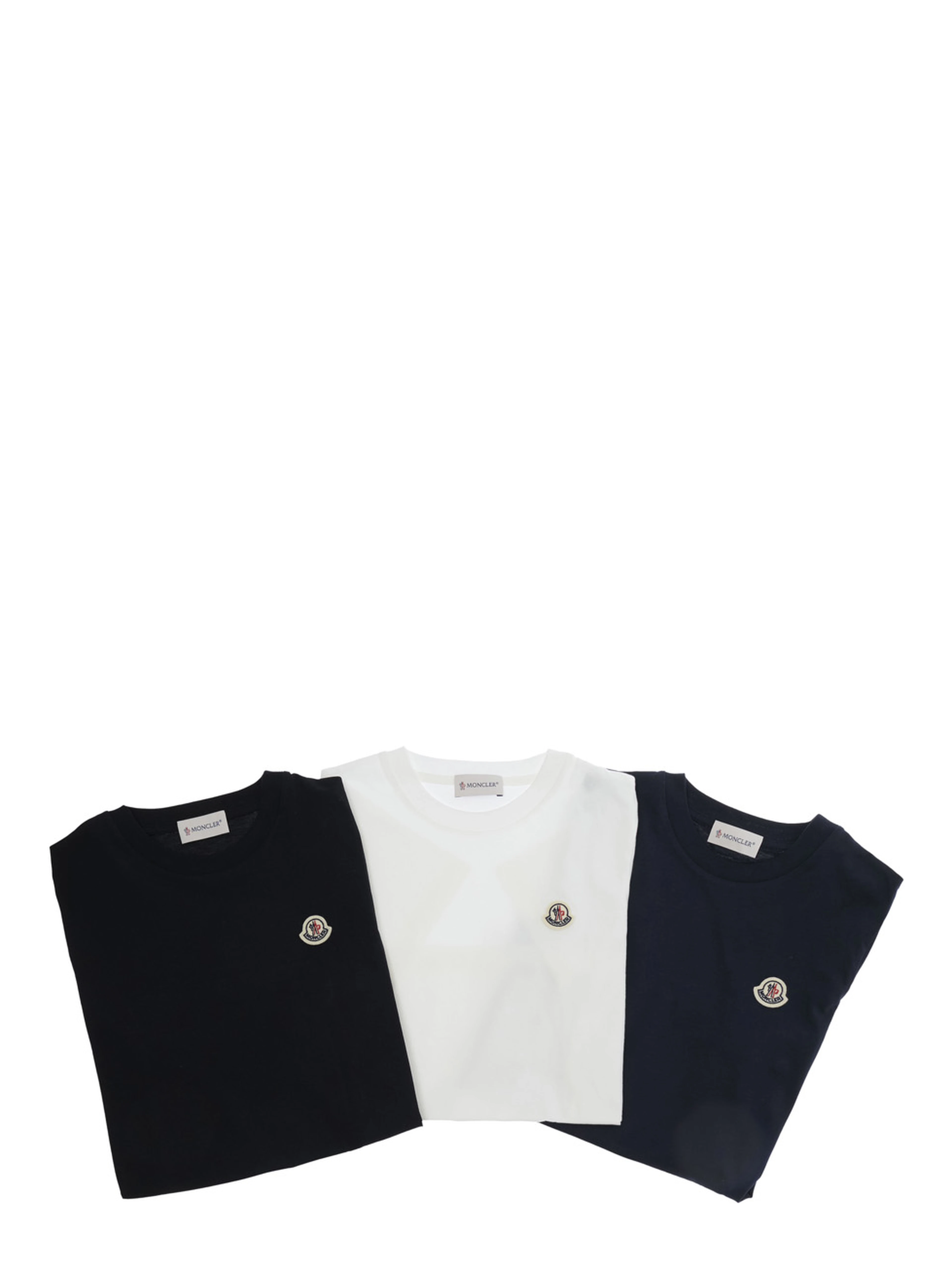 T-shirt Moncler Kids with short sleeves and multicolored logo patch