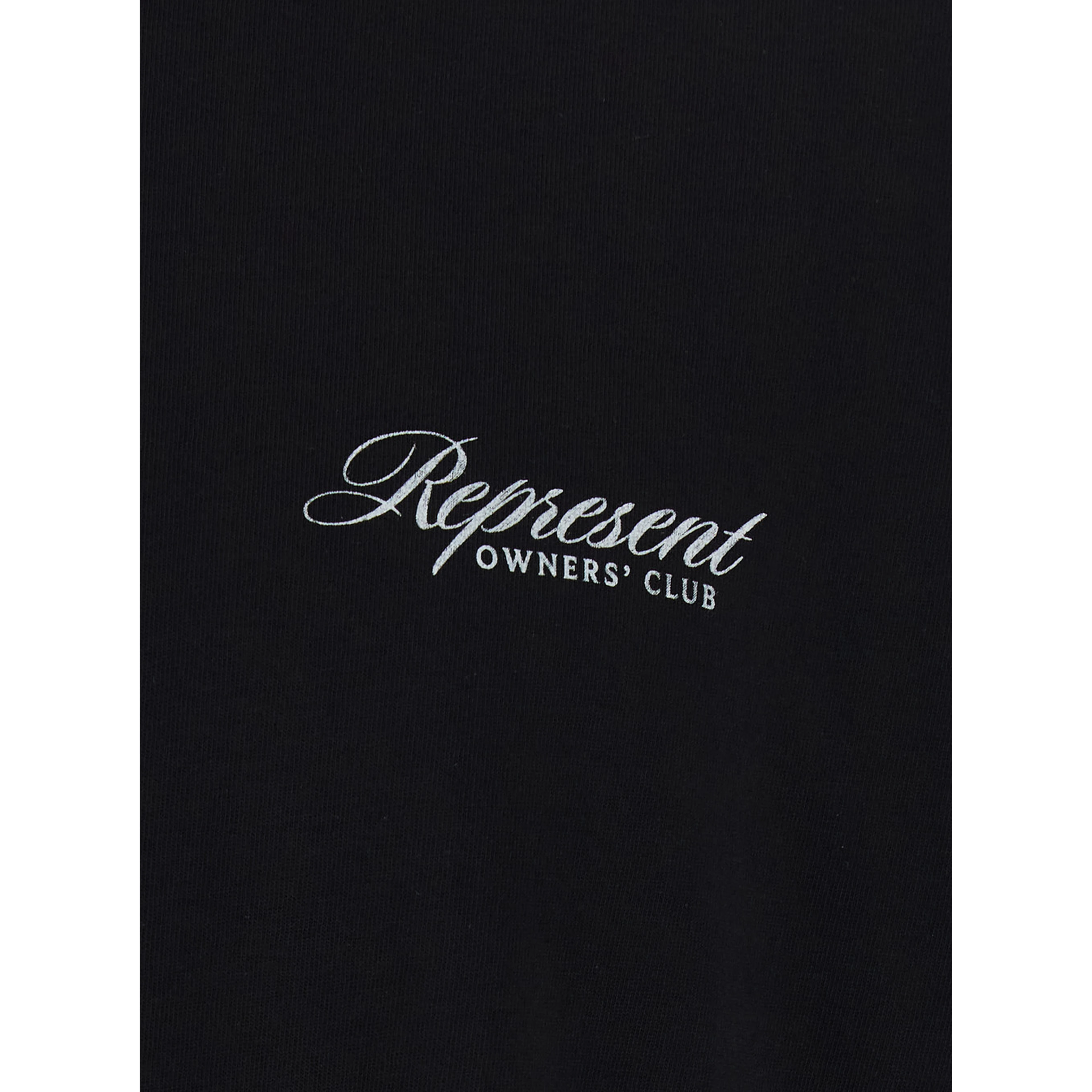 Black Crew neck T-shirt with logo lettering on front and back in cotton for men