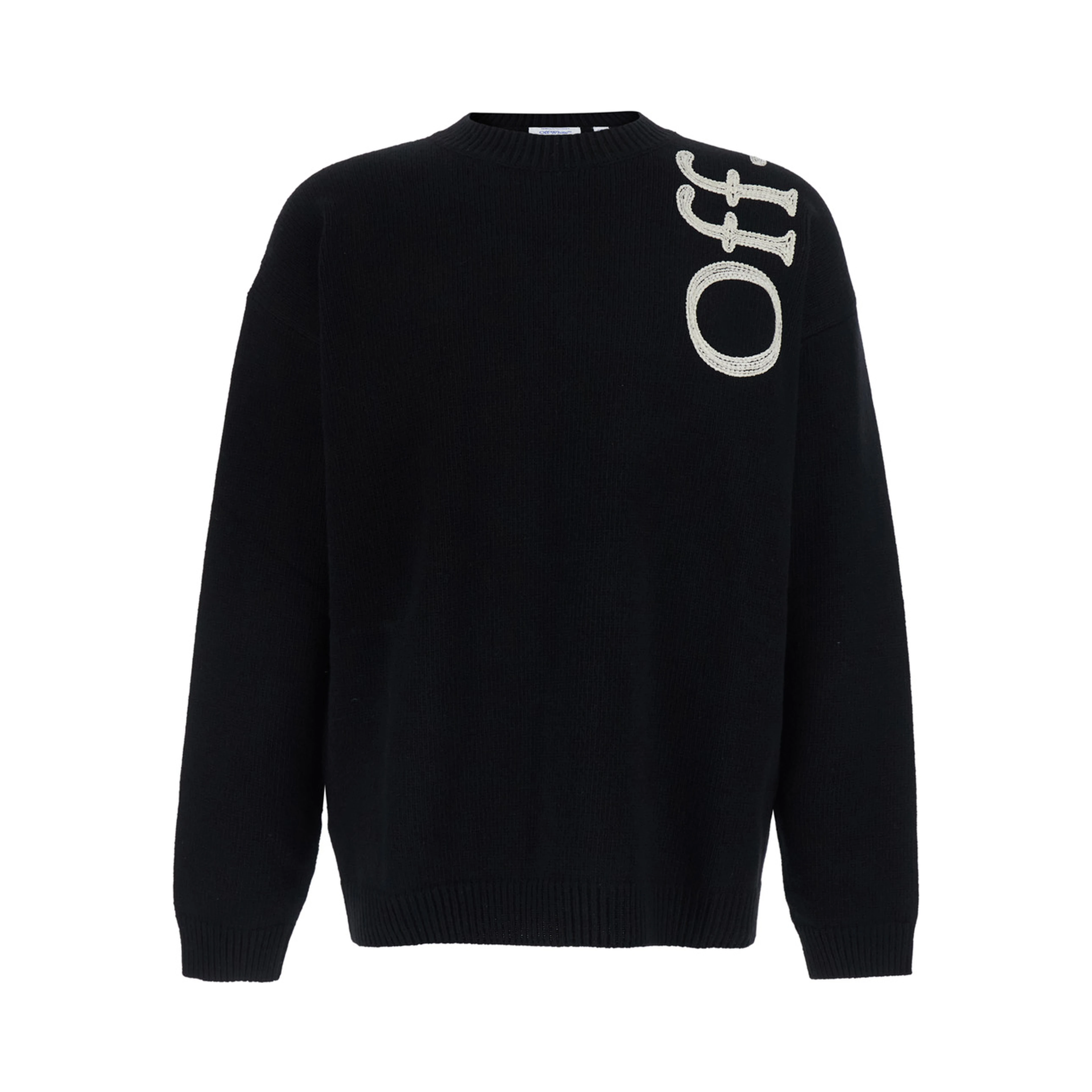 VERTICAL BOOKISH T-shirt with round neck and long sleeves in Black Cotton Unisex