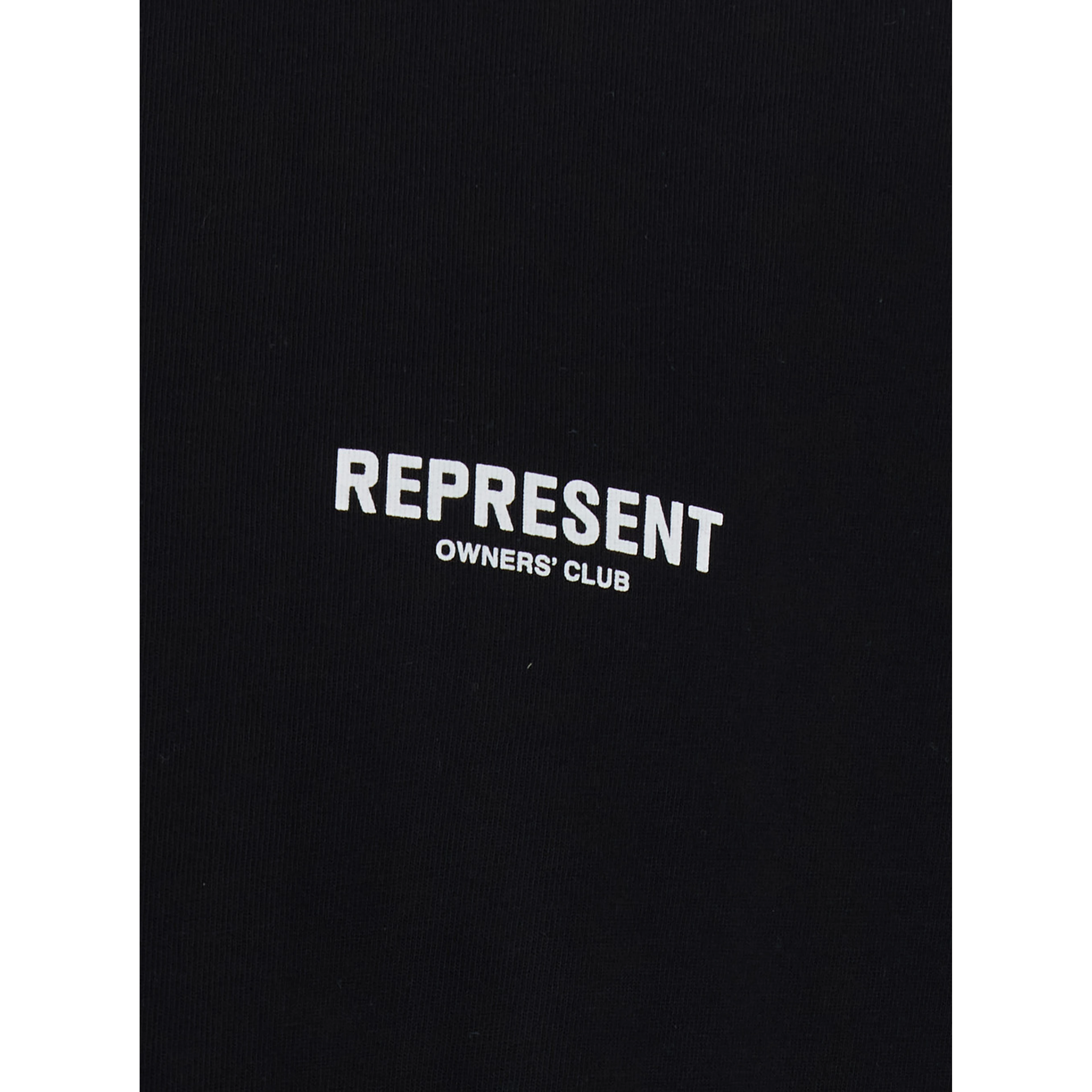 Black Crew neck T-shirt with logo lettering on front and back in cotton for men