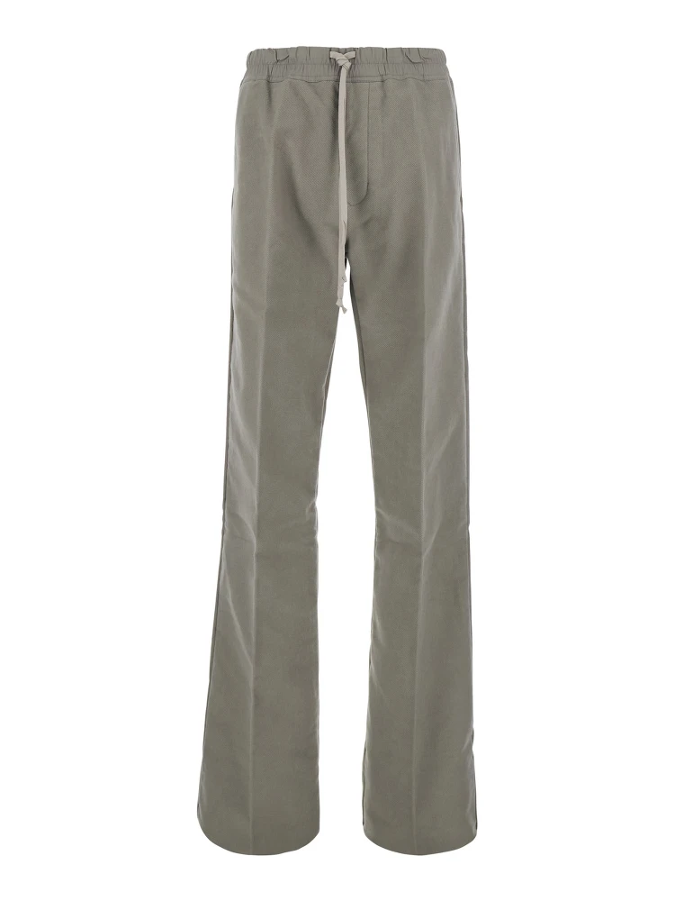 Grey Pants with elasticated waistband with oversized drawstring in Cotton for Men