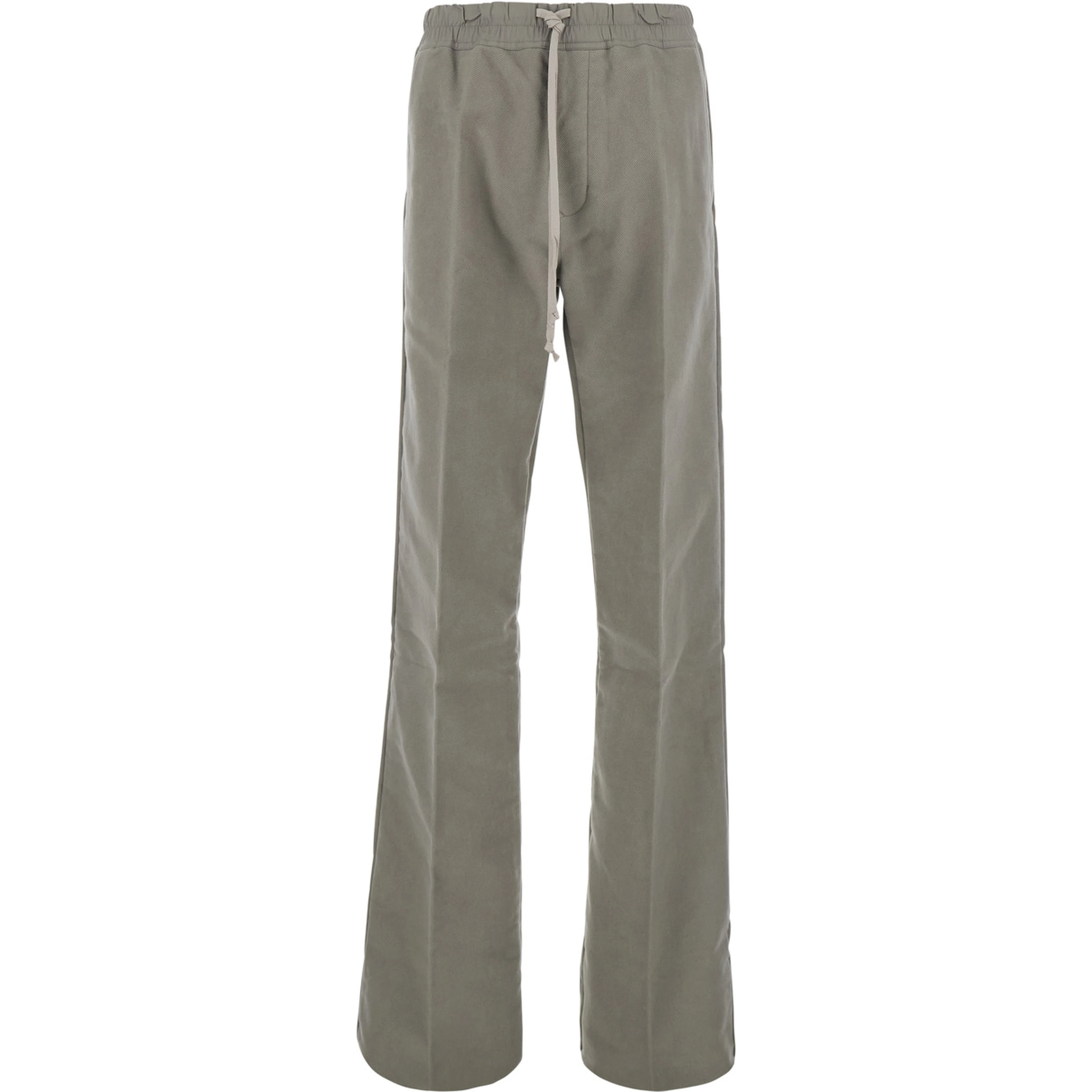 Grey Pants with elasticated waistband with oversized drawstring in Cotton for Men