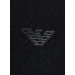 Black Varsity jacket with logo patch on the chest in leather and wool Men