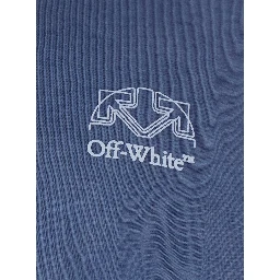 Tshirt OFFLINE HALF HARROW with logo and short sleeves in Blue Cotton Men
