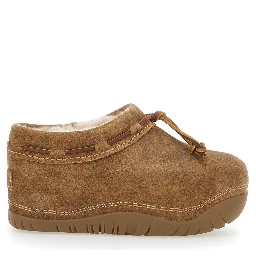 Black Ankle Boots with Laces on the Side in Suede for Women
