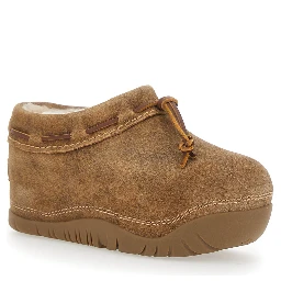 Black Ankle Boots with Laces on the Side in Suede for Women