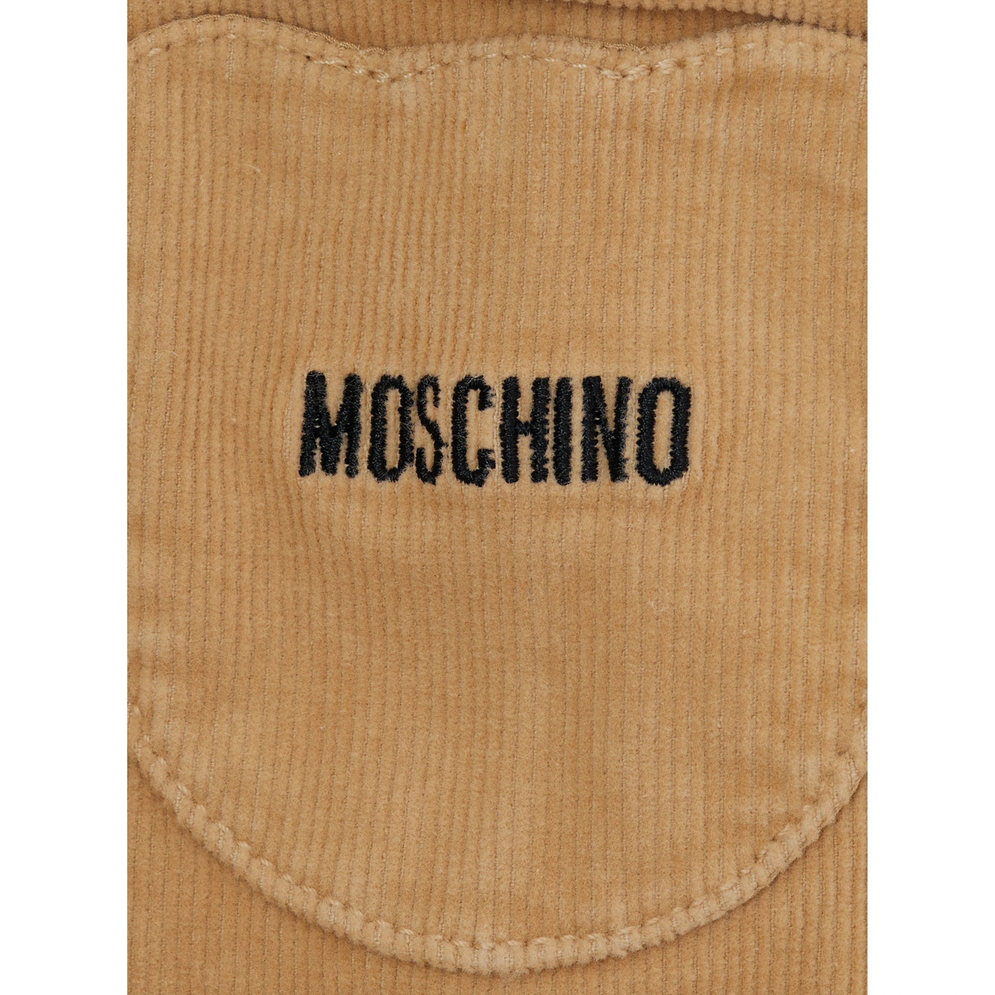 Brown and white Outfit with velvet skirt and logo lettering on the front in cotton baby
