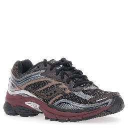Sneakers with Leather Upper and Rubber Sole Brown