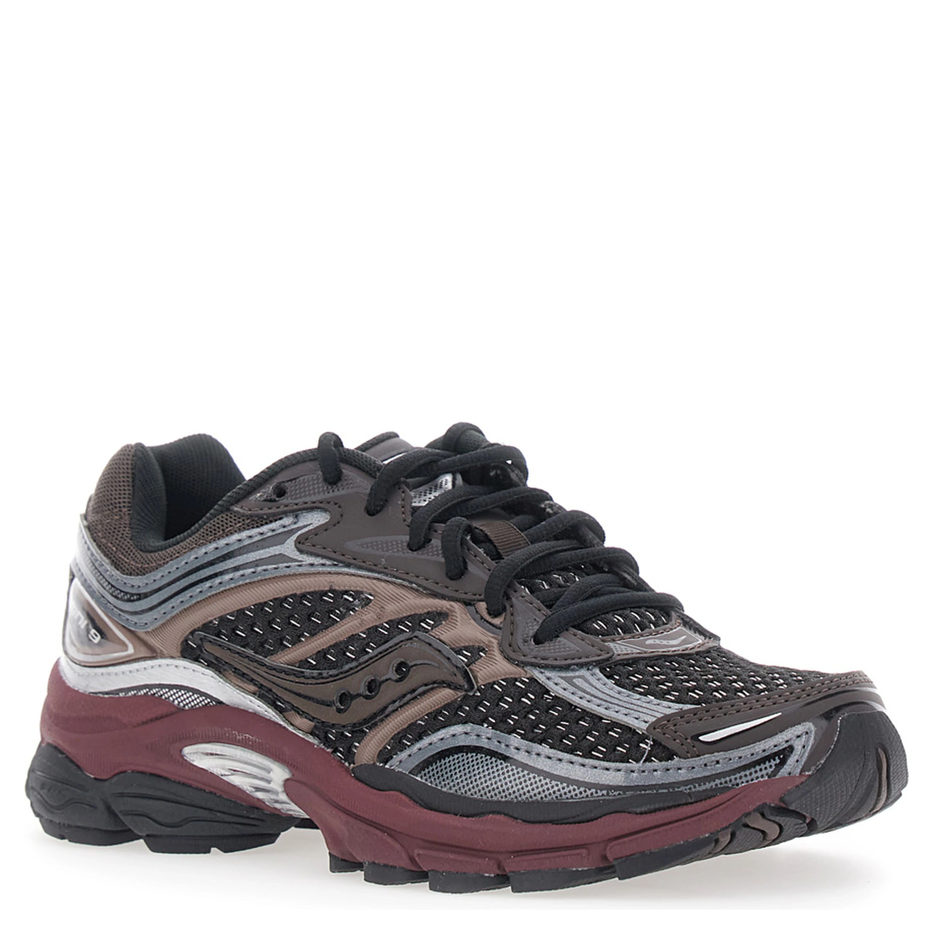 Sneakers with Leather Upper and Rubber Sole Brown