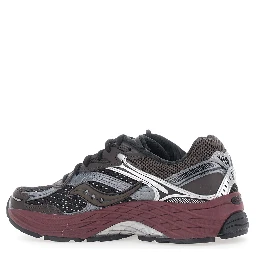 Sneakers with Leather Upper and Rubber Sole Brown